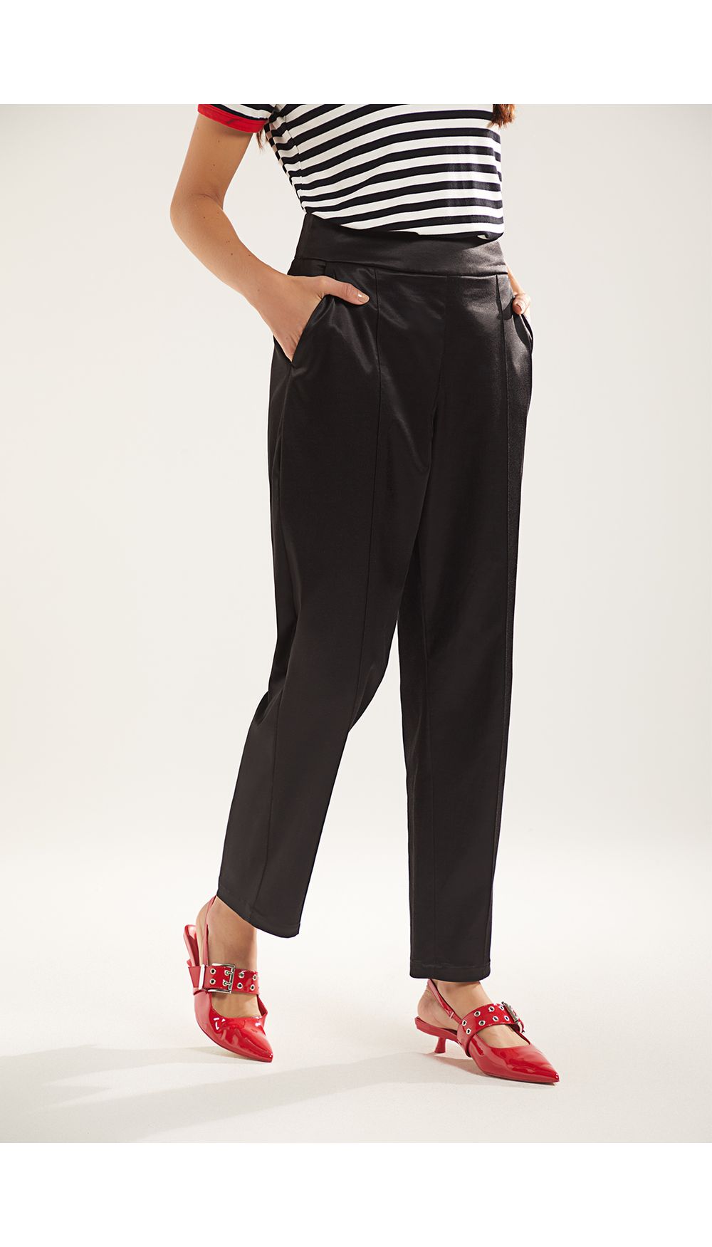 Pantalon slouchy para mujer tiro alto