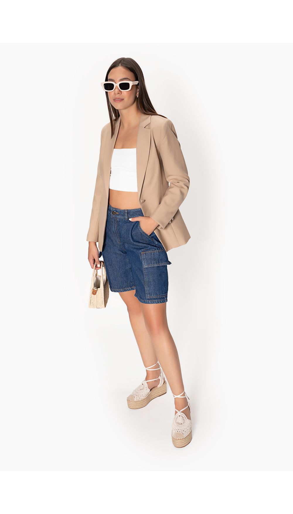 Bermuda para mujer tiro alto