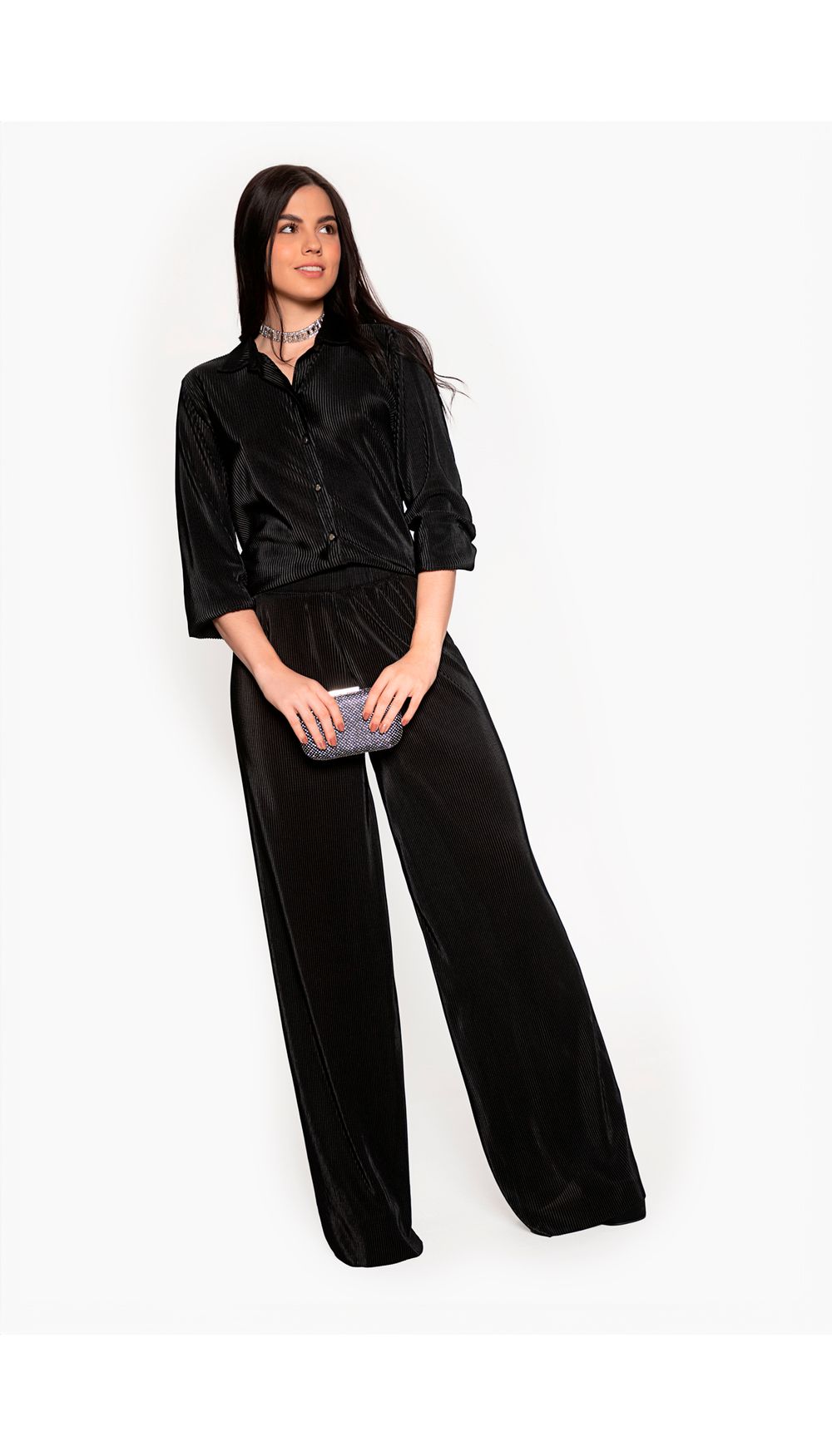 Camisa en satin para mujer