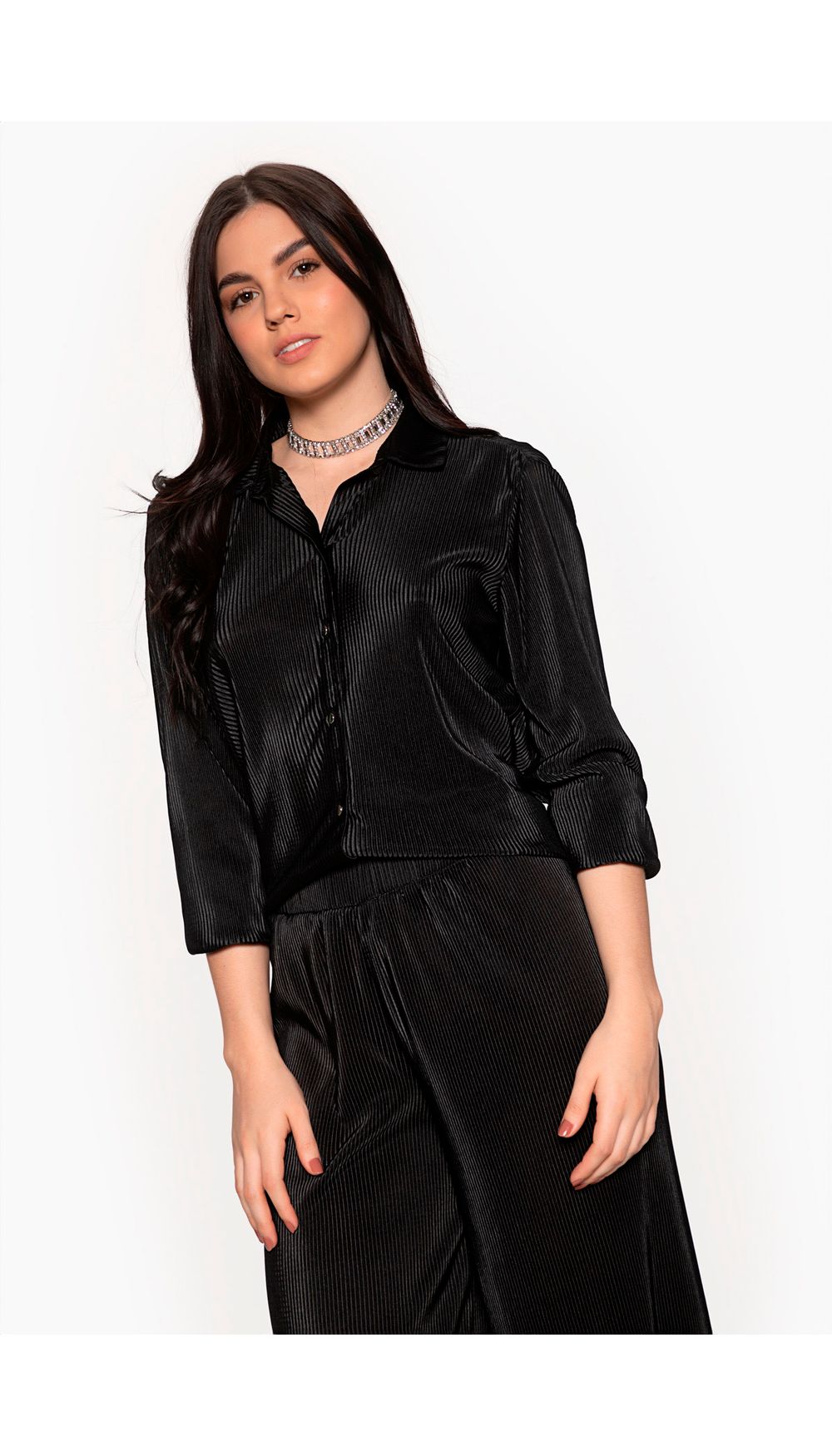 Camisa en satin para mujer