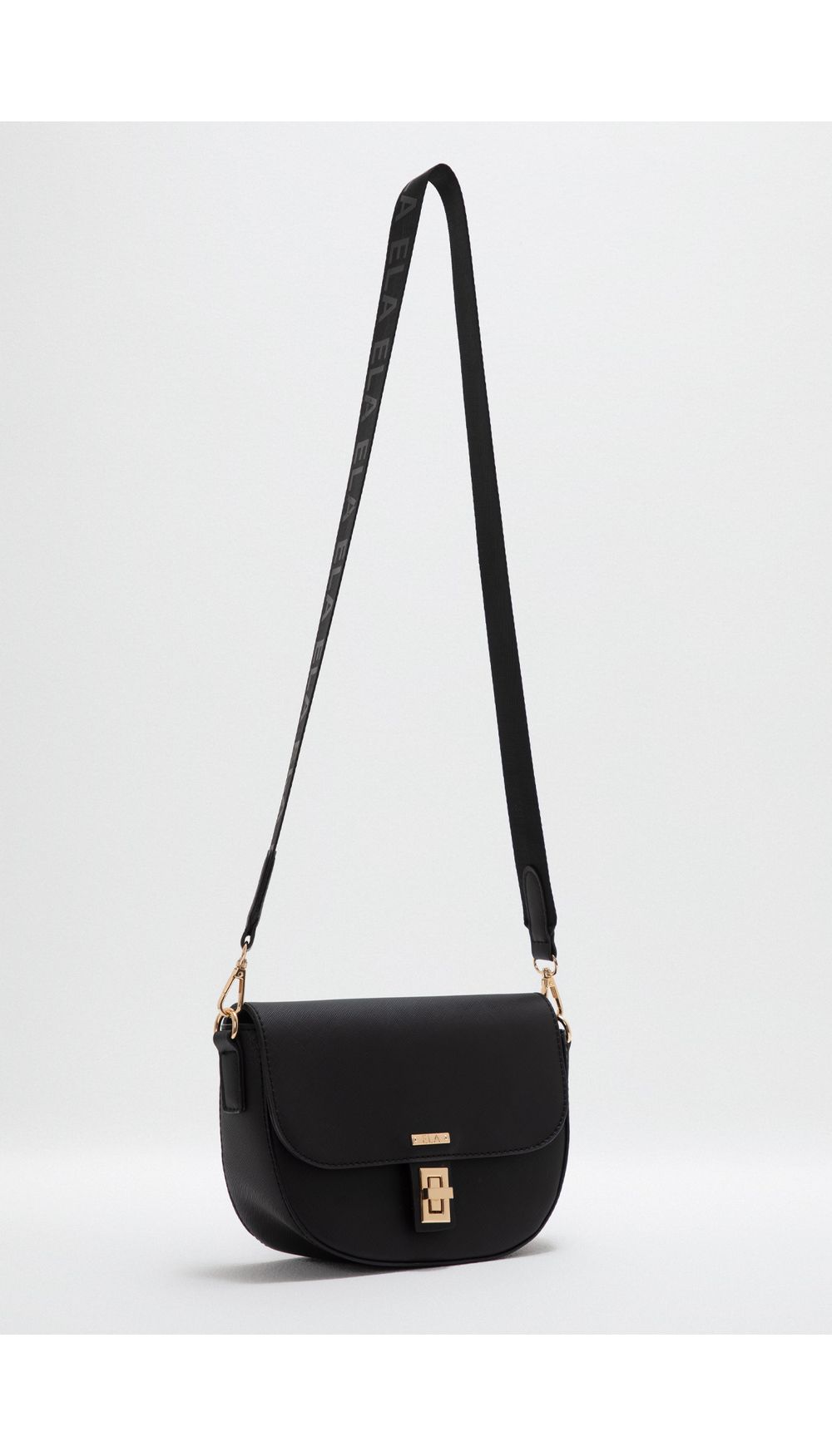 Bolso manos libres con strap texto ela