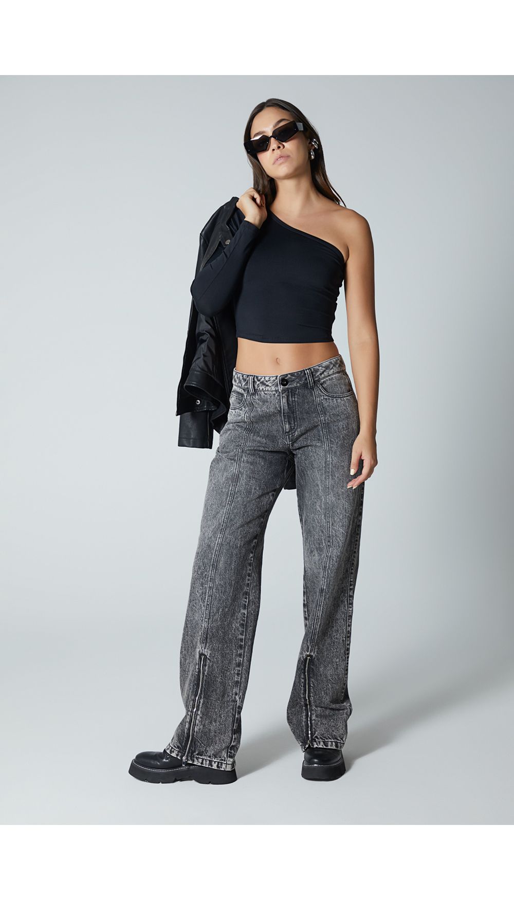 Blusa mono hombro para mujer