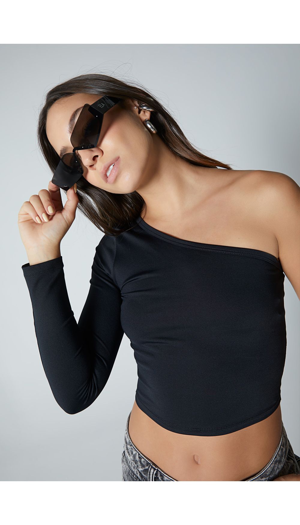 Blusa mono hombro para mujer