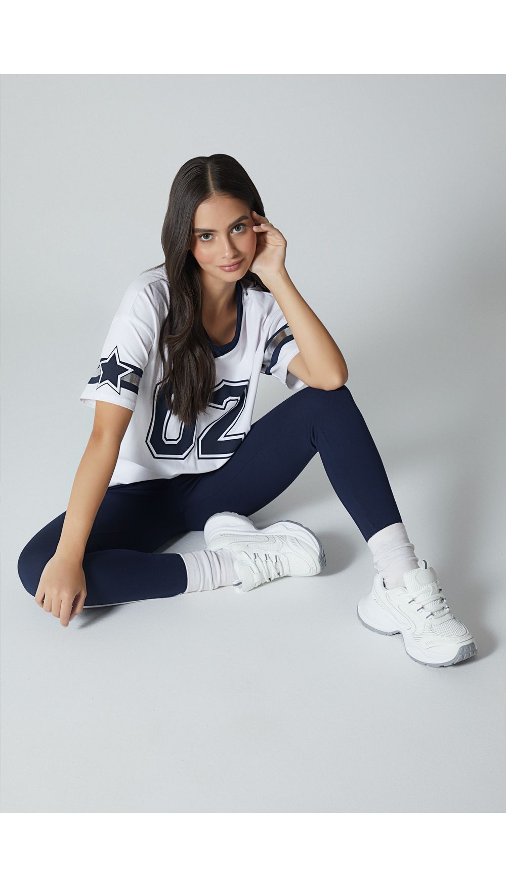 Camiseta para mujer estilo varsity