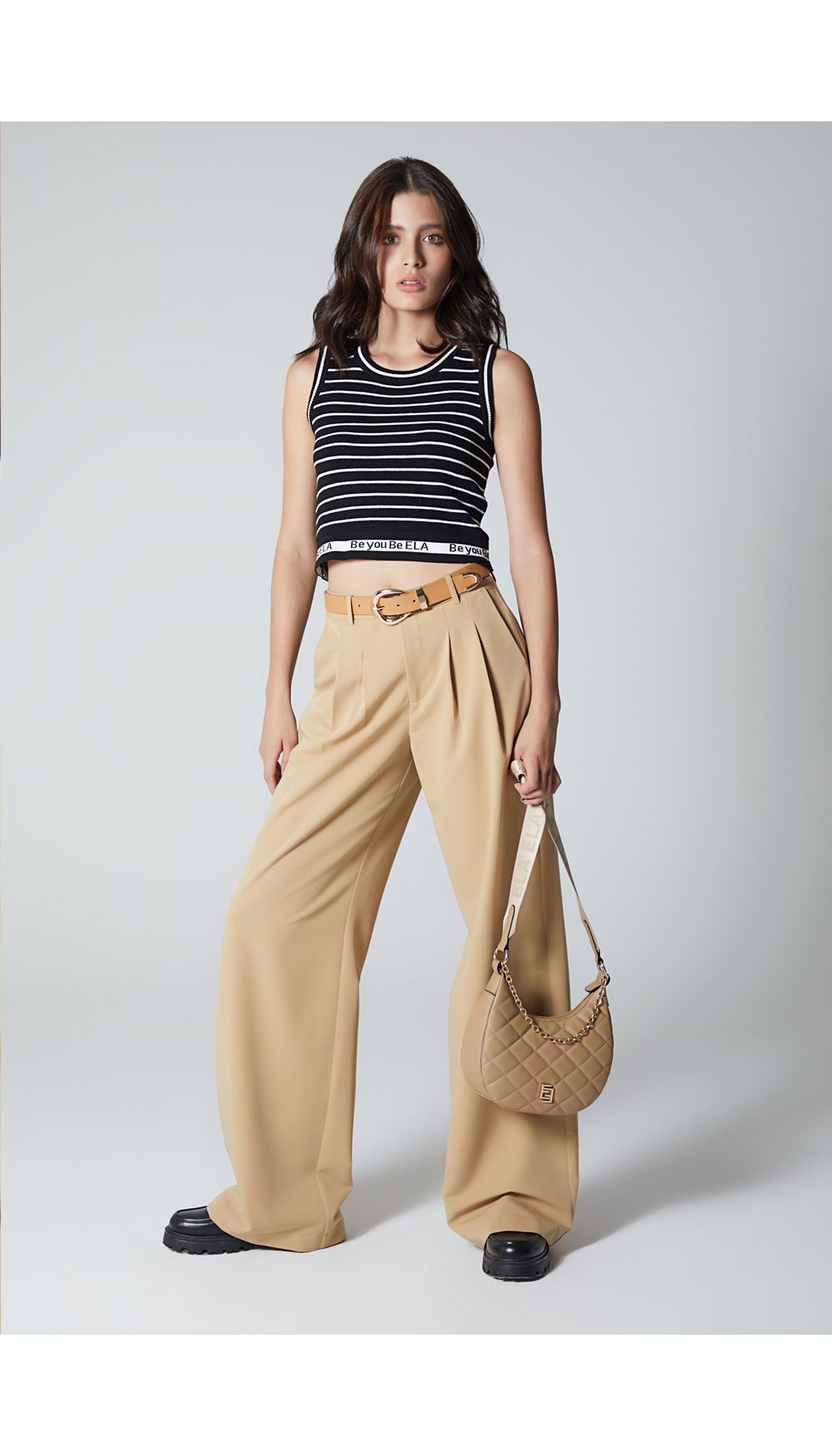 Pantalon  para mujer  tiro alto palazzo