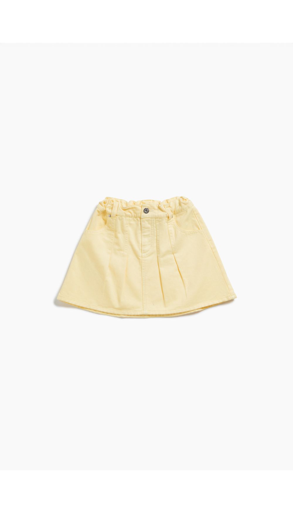 Falda de tablones en denim para niña