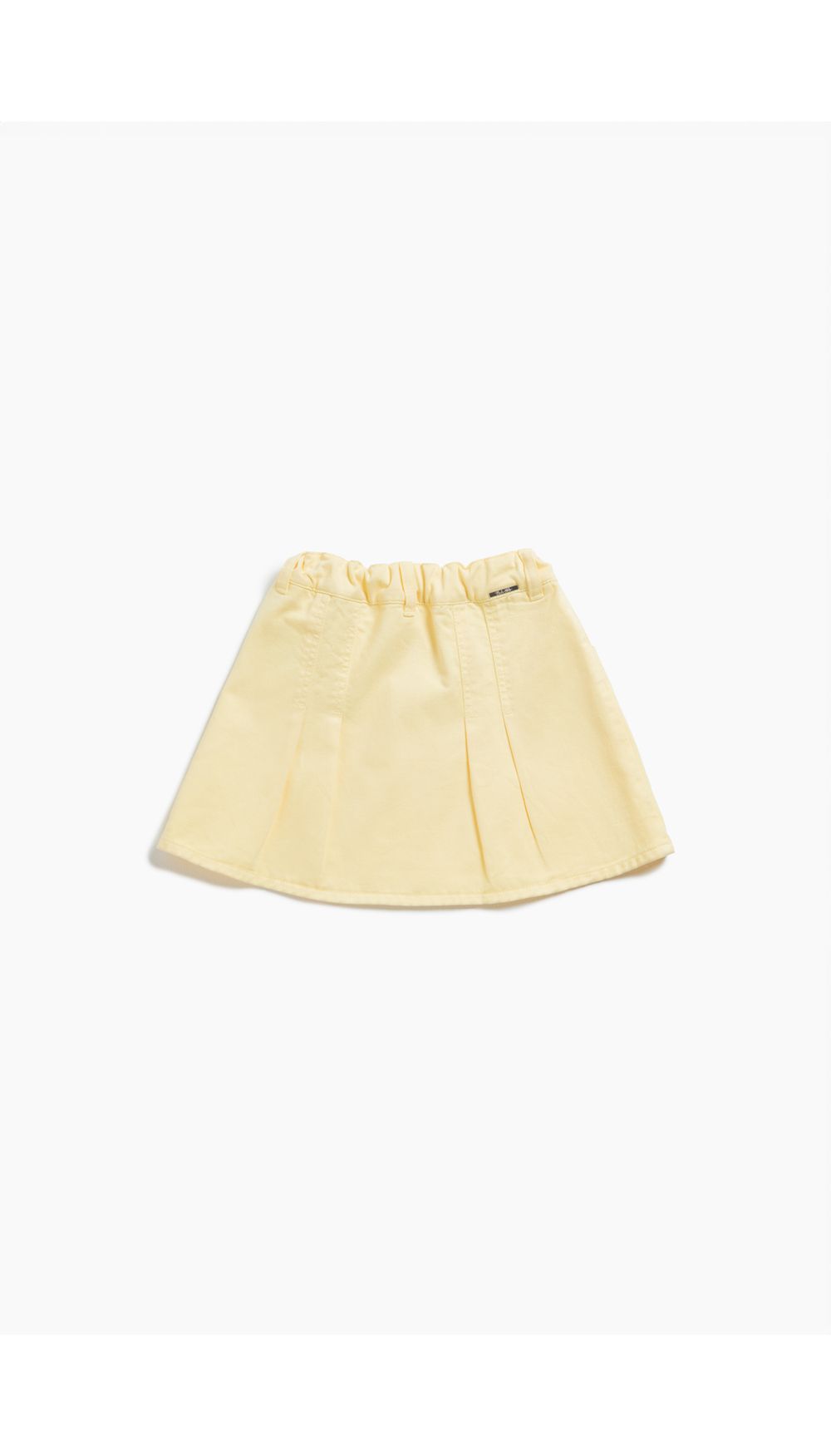 Falda de tablones en denim para niña