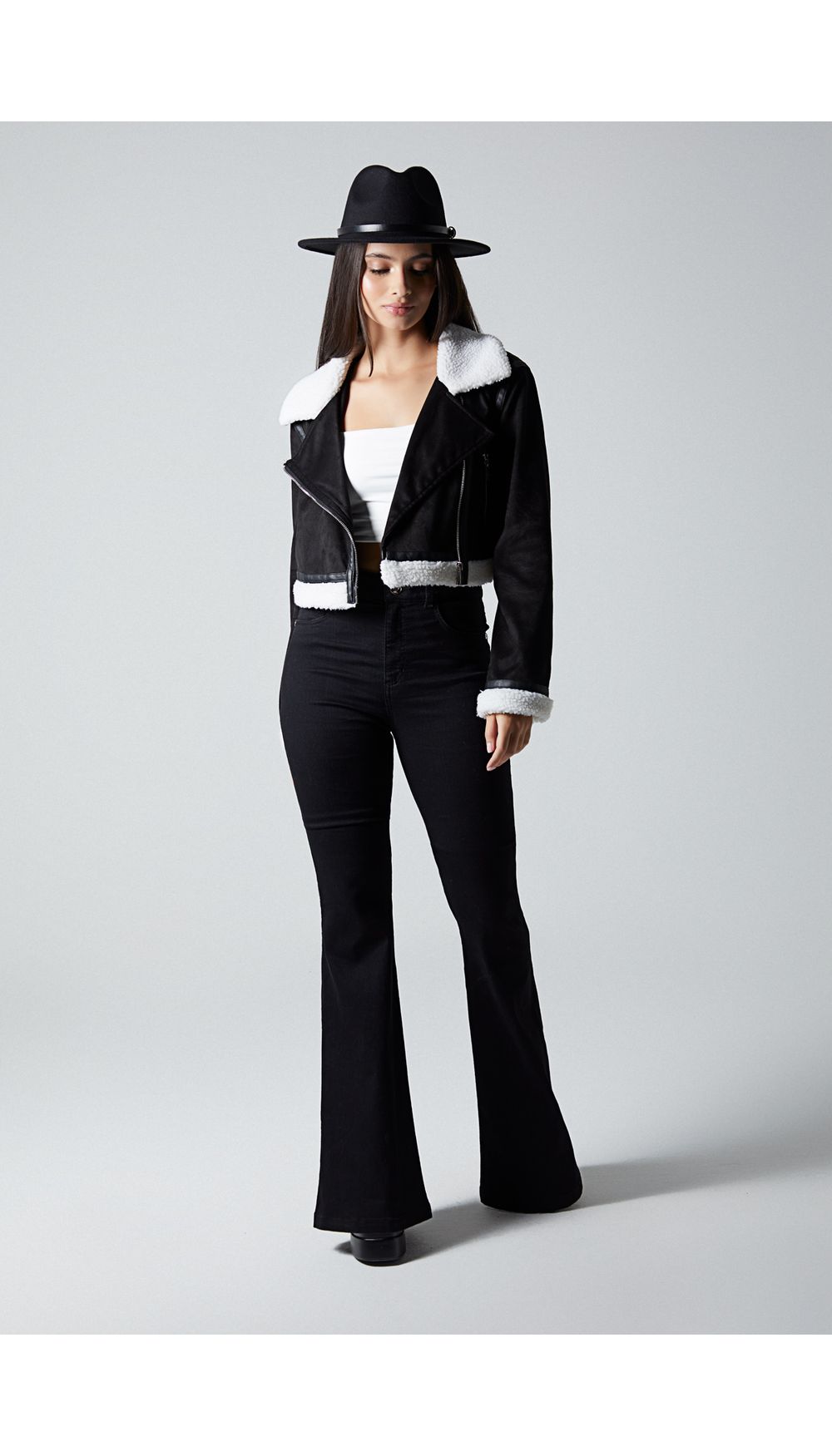 Chaqueta tipo aviador para mujer