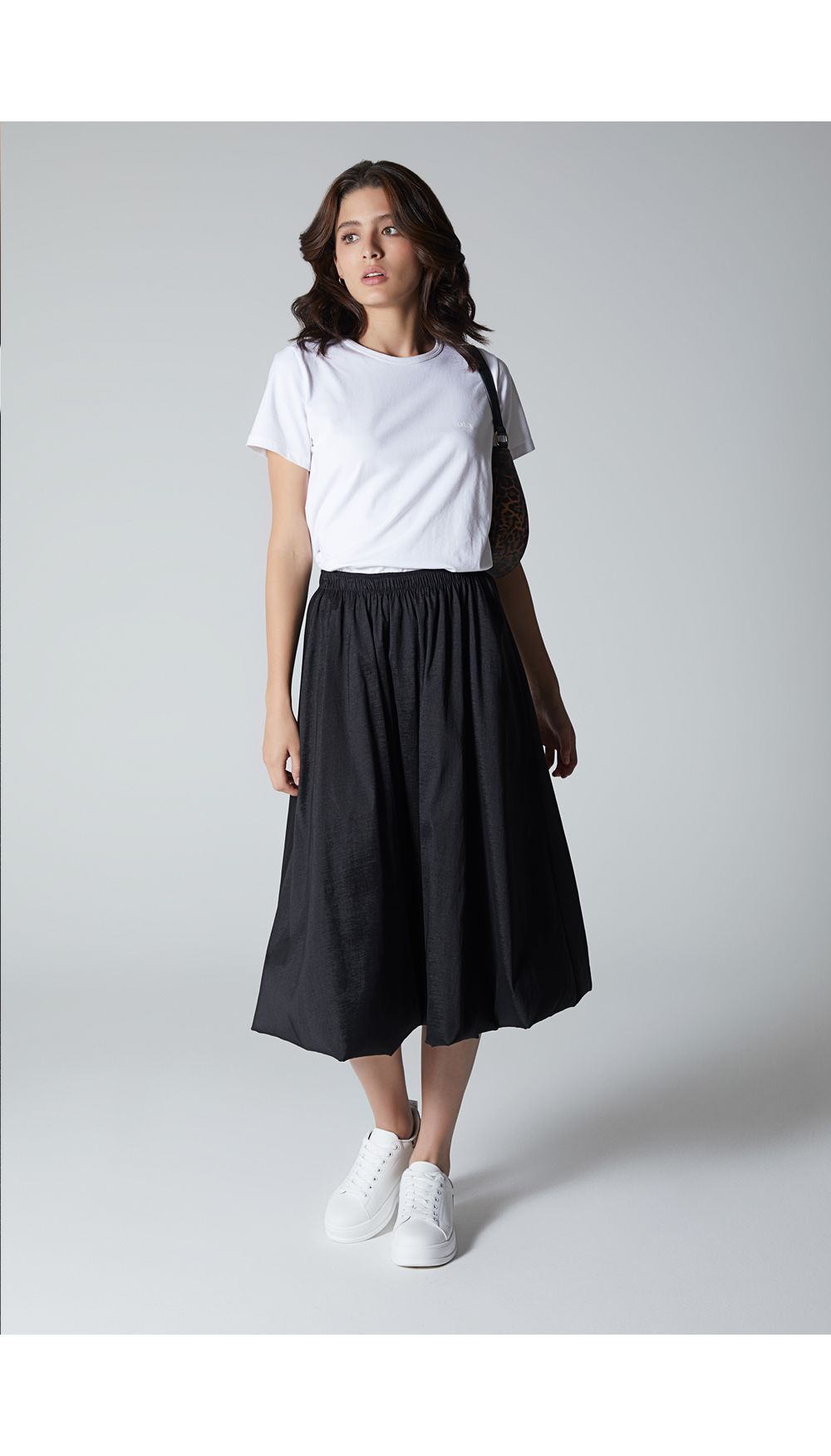 Falda midi para mujer globo