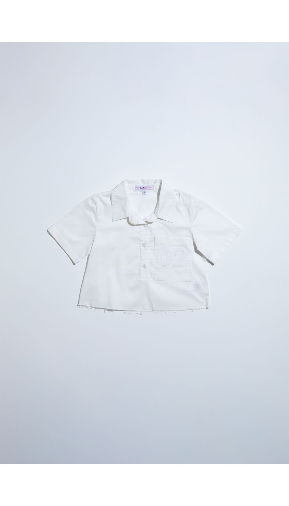 Blusa camisera para niña manga corta box