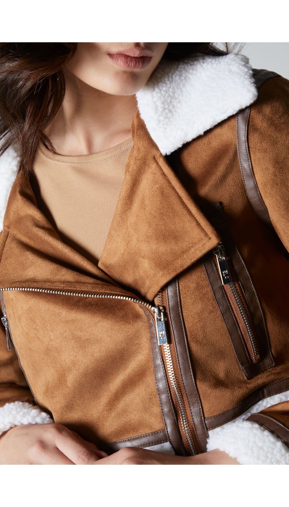 Chaqueta tipo aviador para mujer