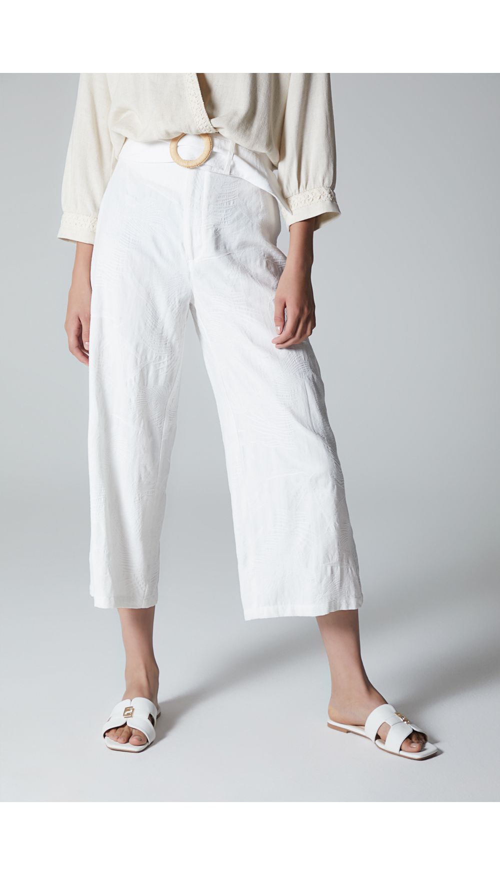 Pantalon culotte para dama con cinturon