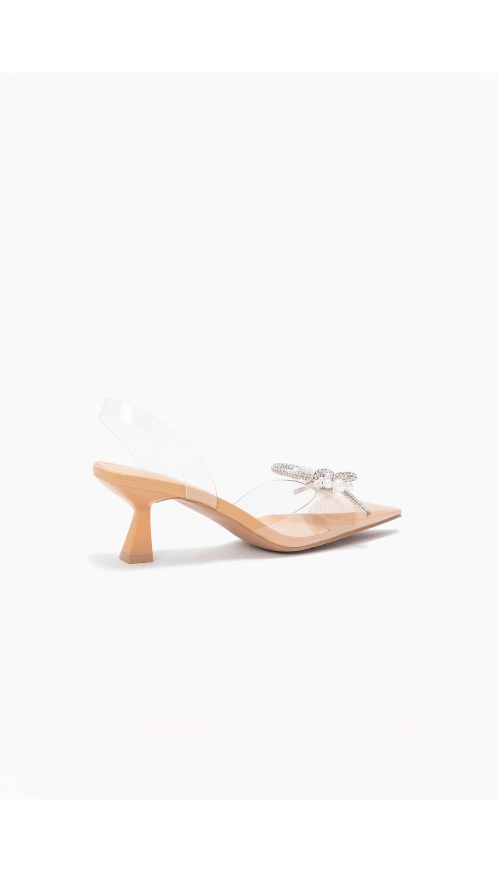 Stiletto vinilo con moño en capellada
