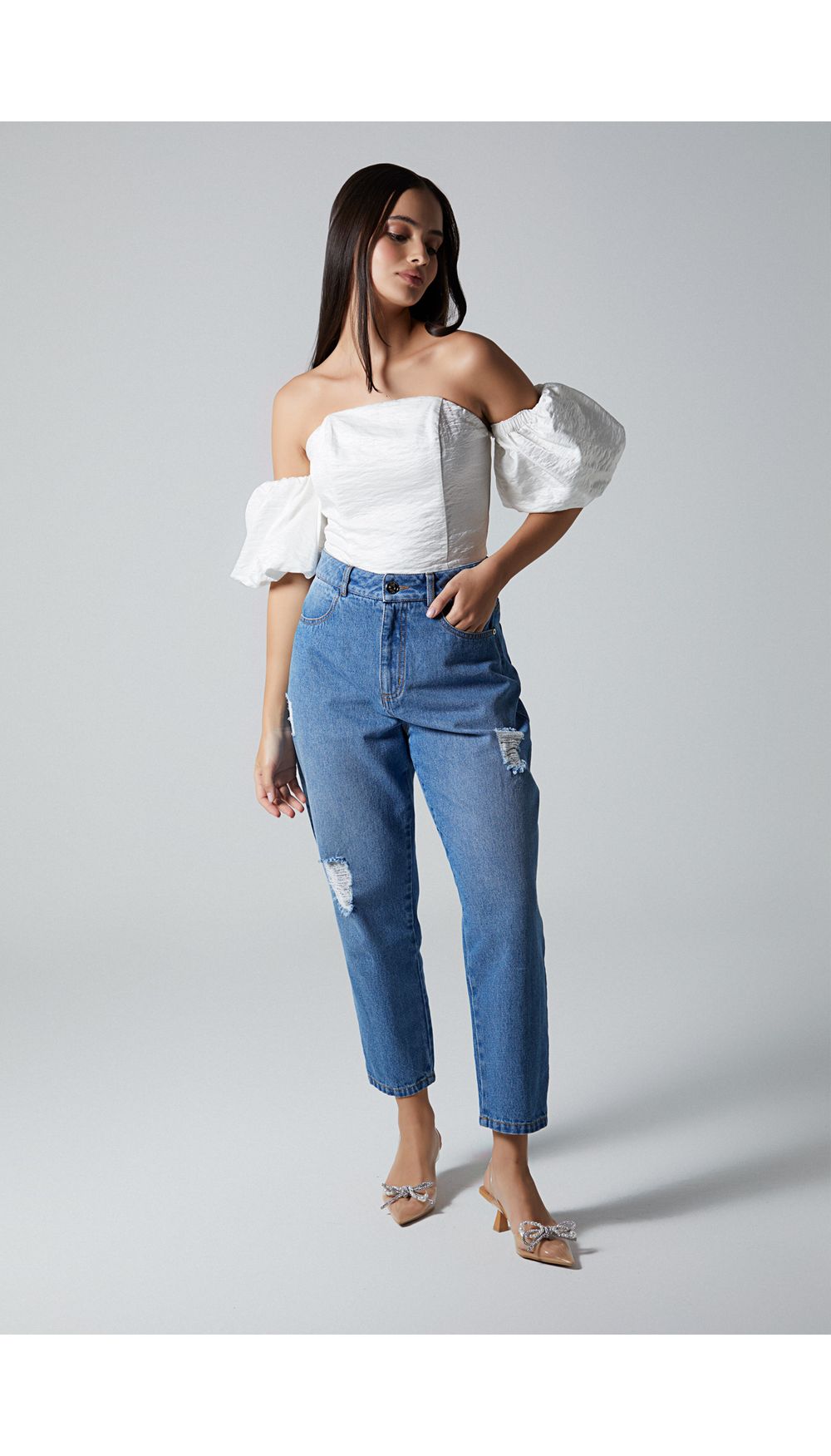 Blusa para mujer hombros descubiertos