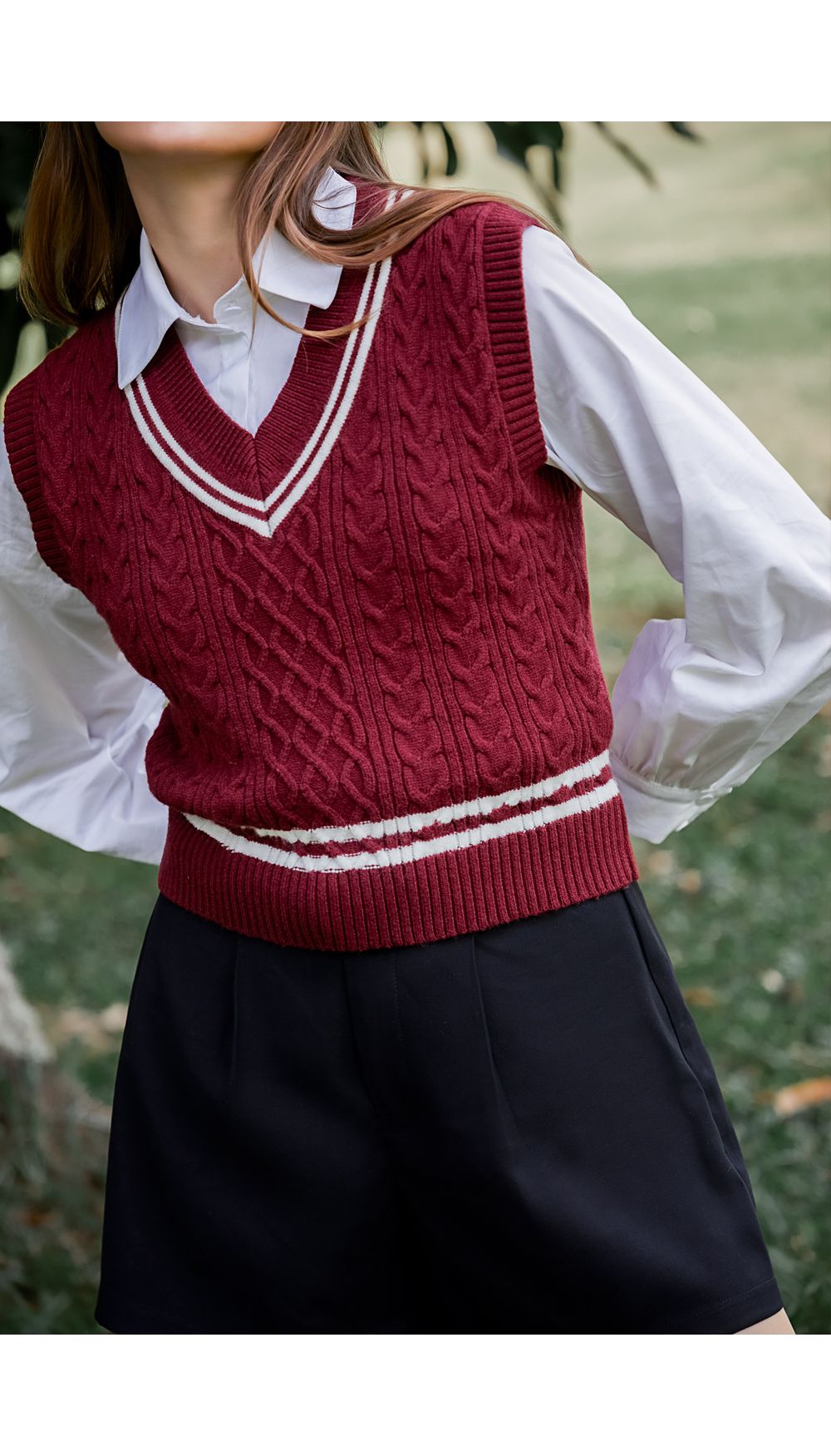 Chaleco tejido para mujer