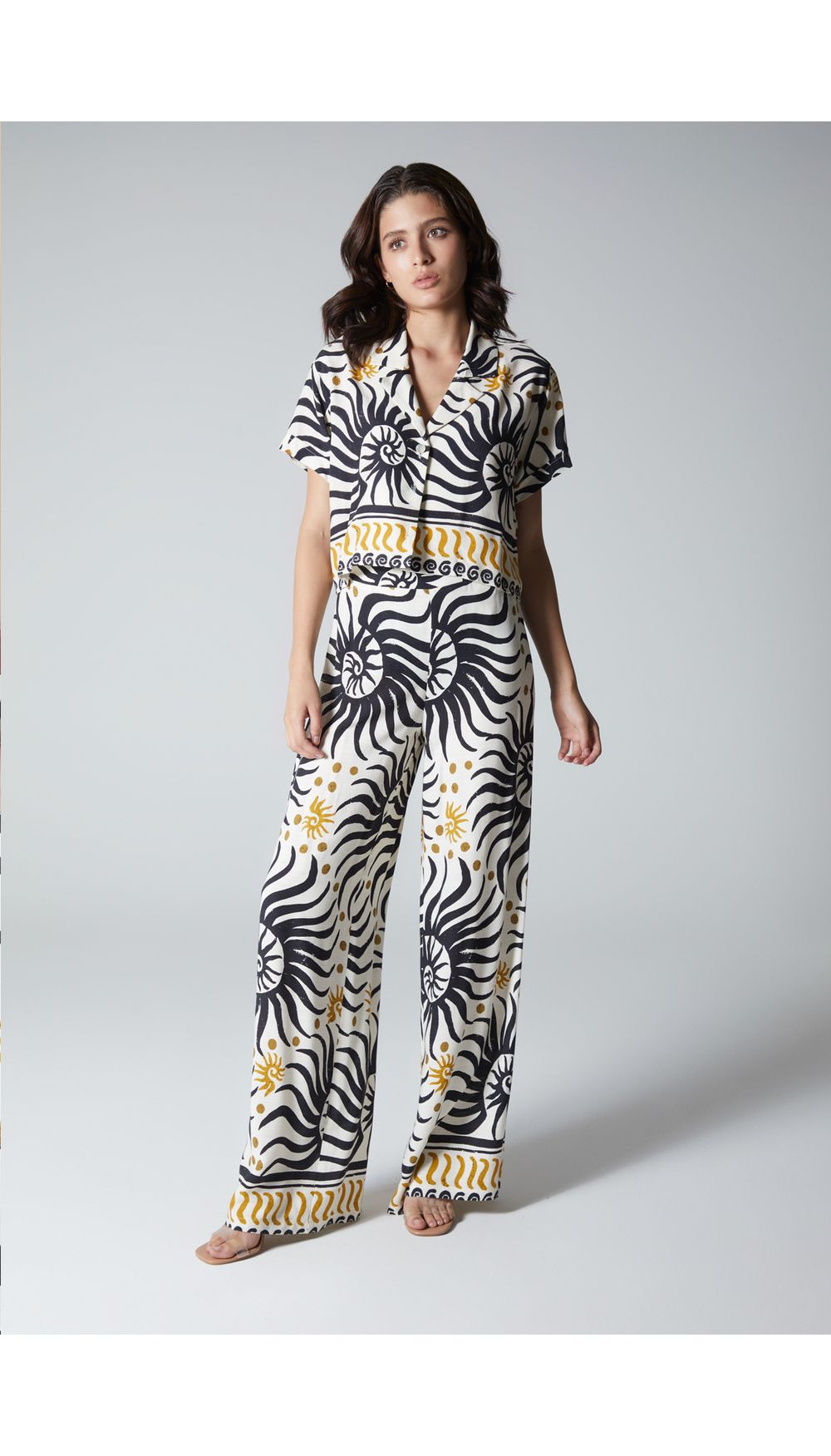 Pantalon palazo para mujer tiro alto