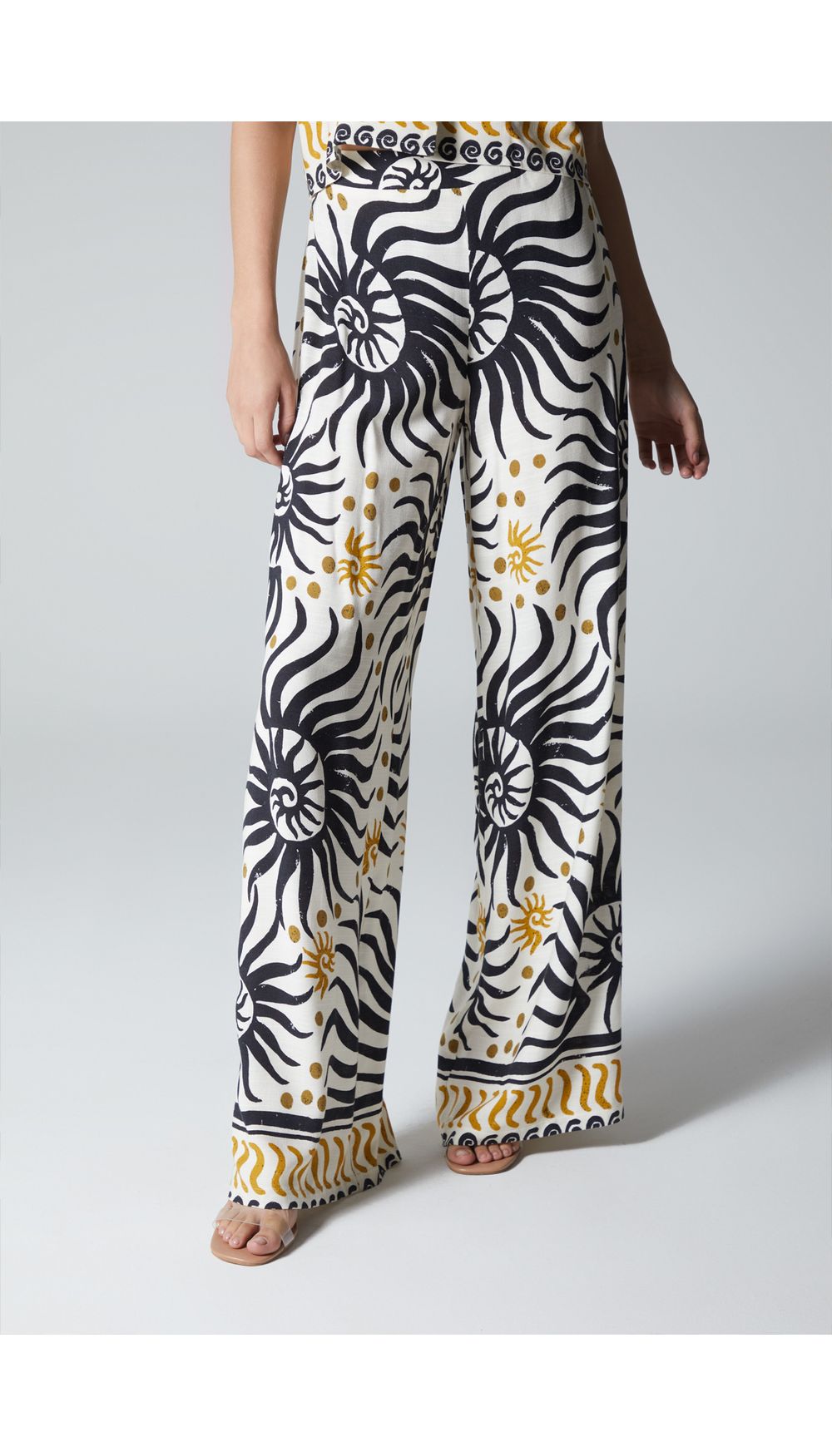 Pantalon palazo para mujer tiro alto