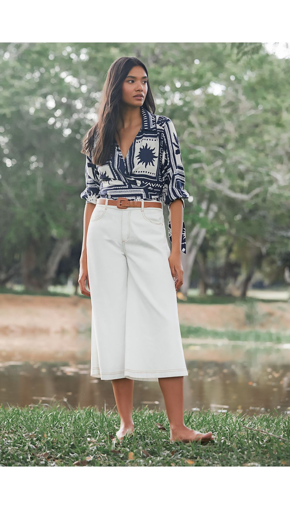 Blusa para mujer manga tres cuartos