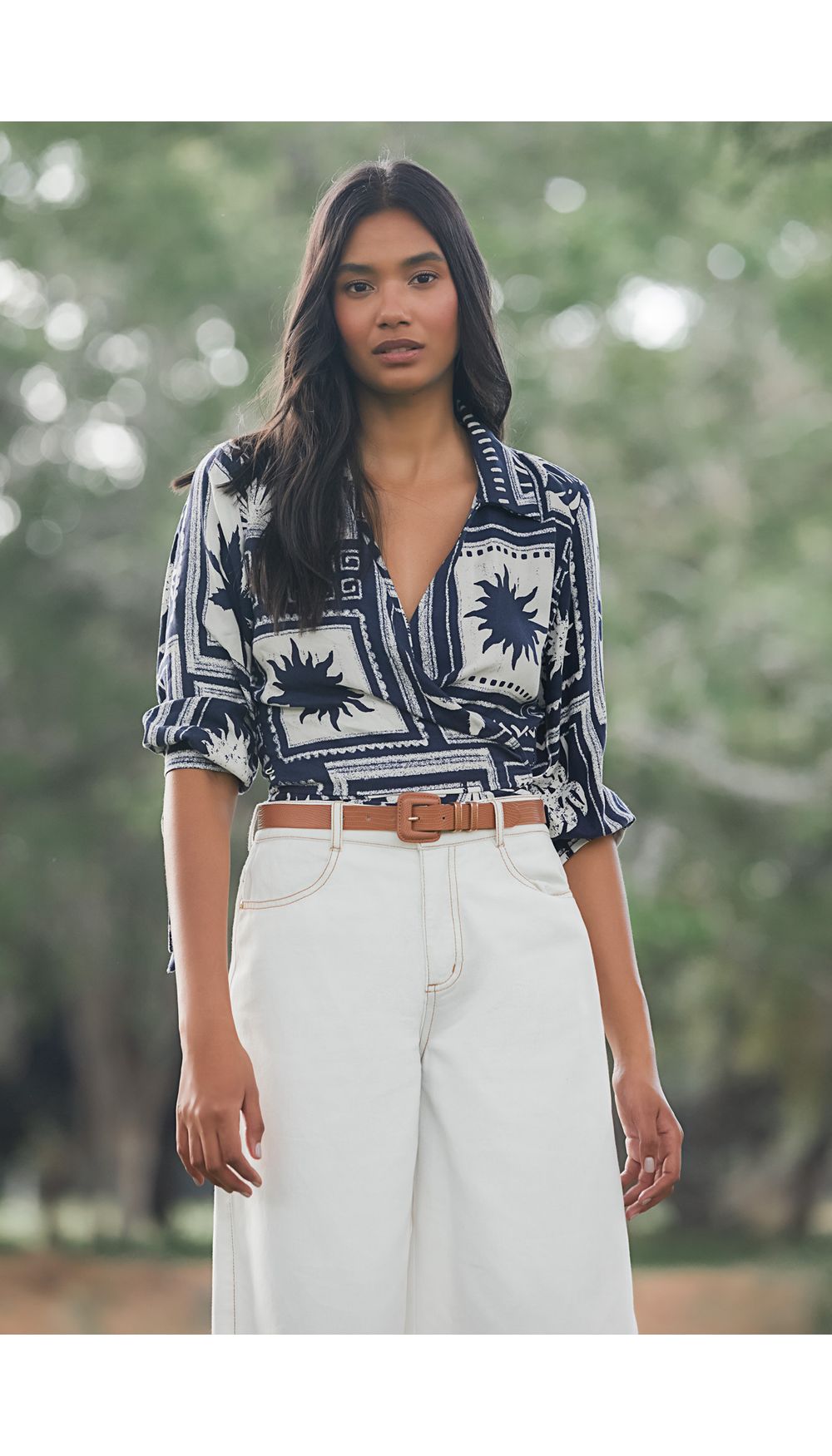 Blusa para mujer manga tres cuartos