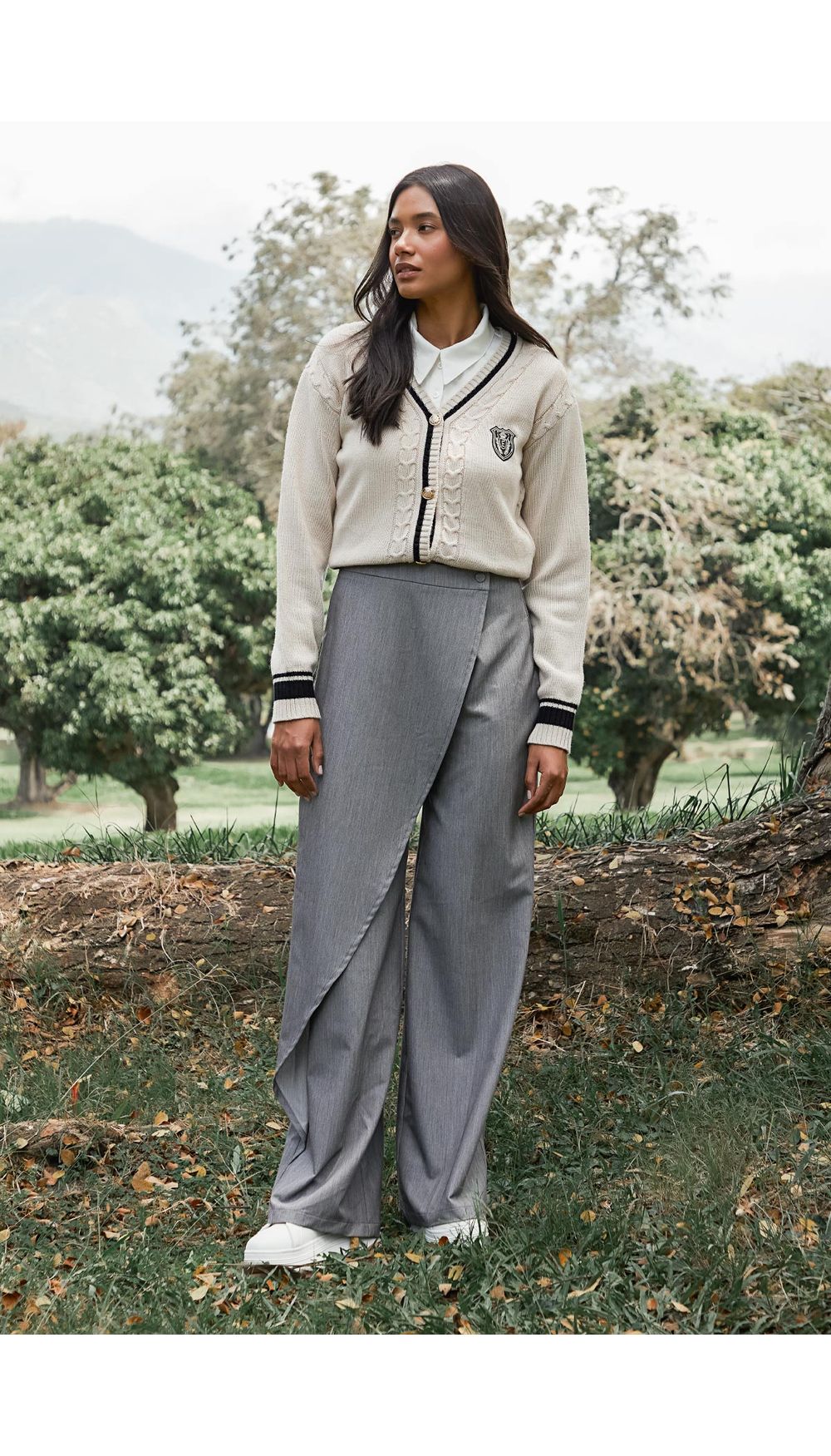 Sobretodo tipo cardigan para mujer