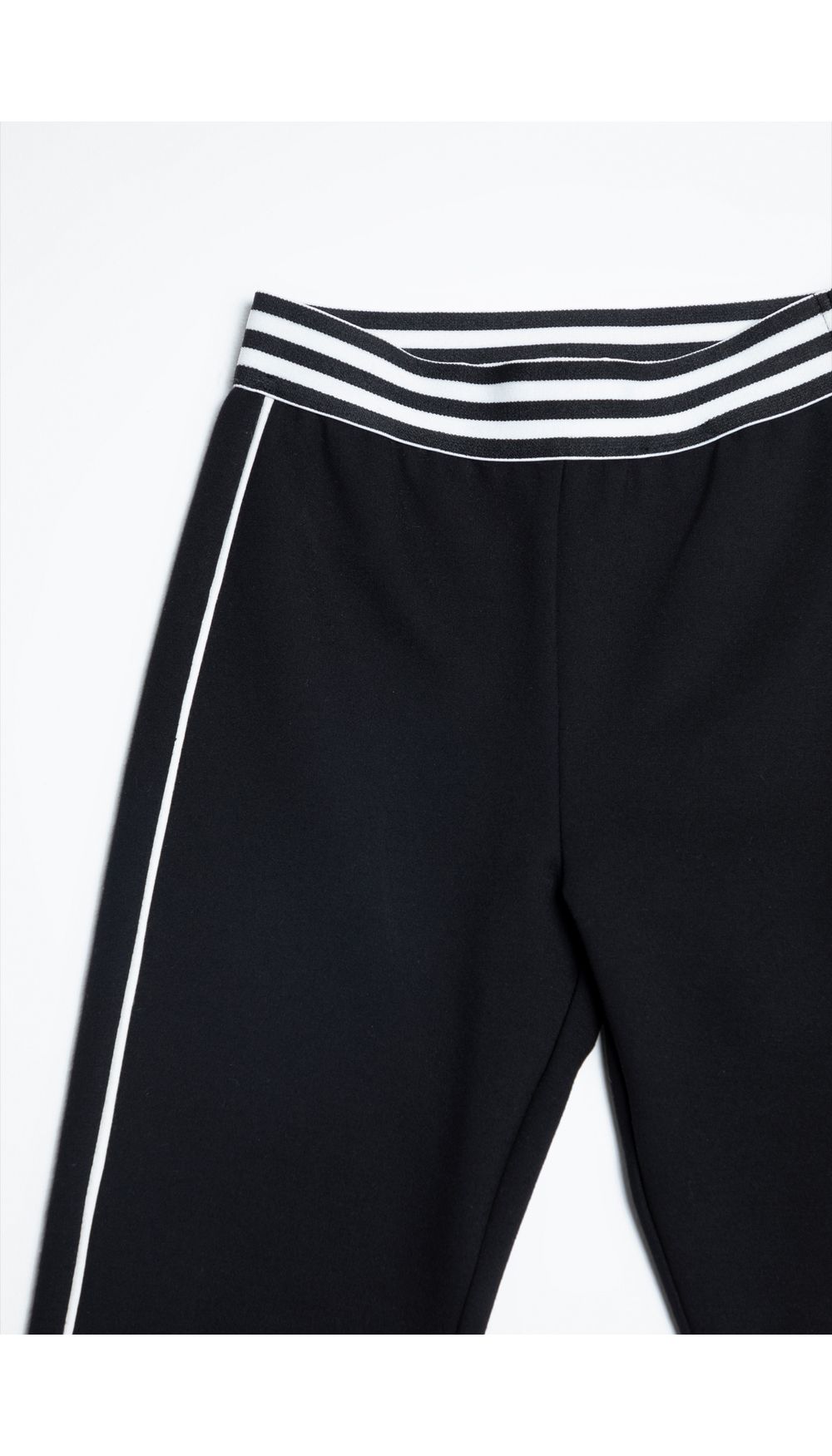 Leggins para niña tiro alto con vivos