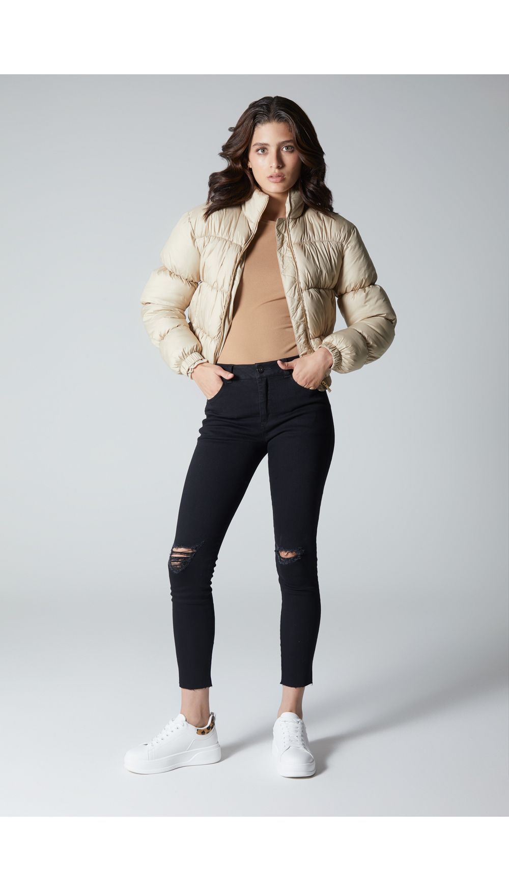 Jean  para mujer  tiro medio skinny con