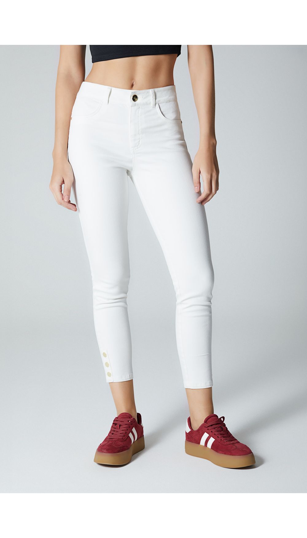 Jean  para mujer  tiro medio skinny con