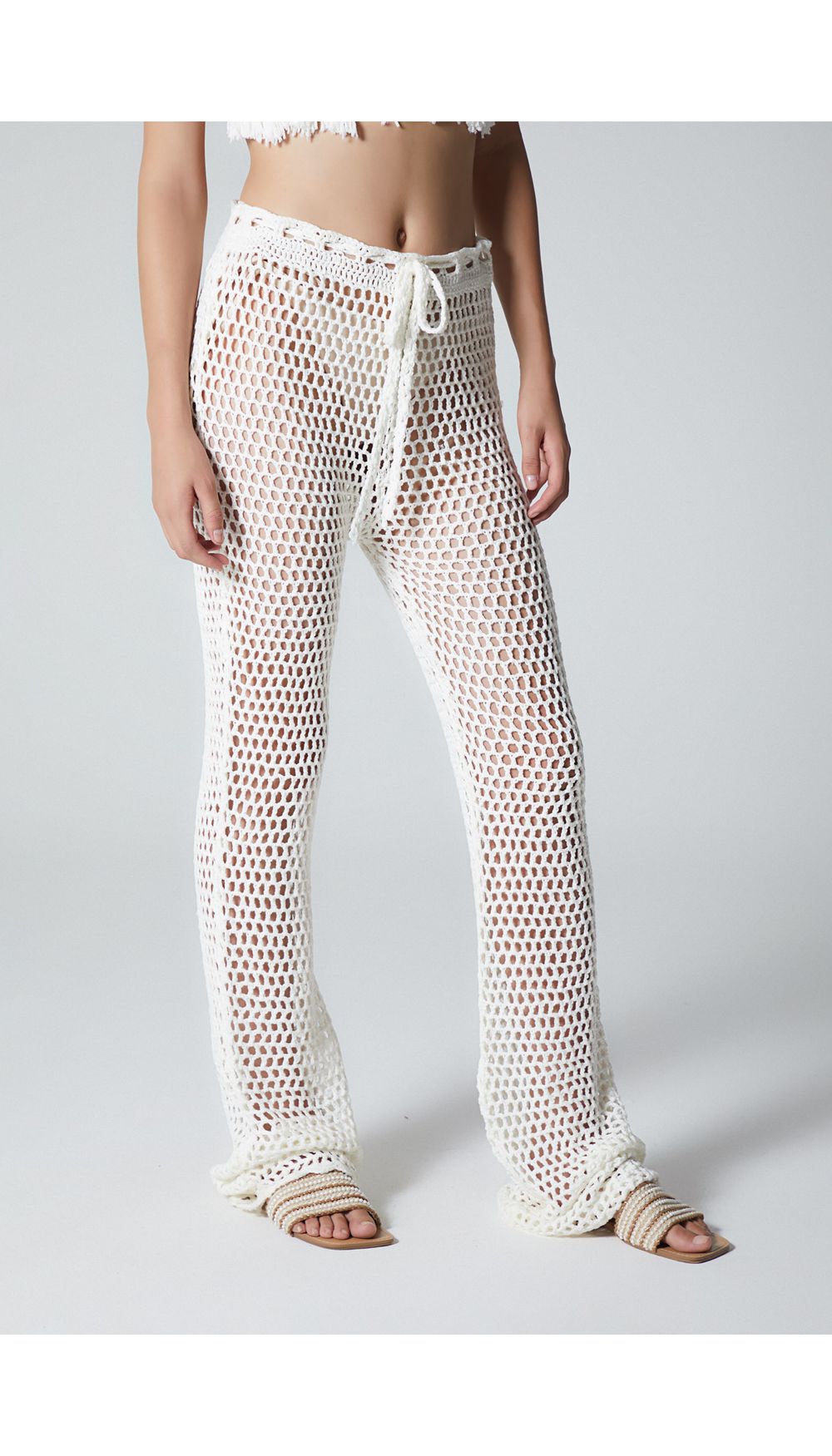 Pantalon tejido recto para mujer