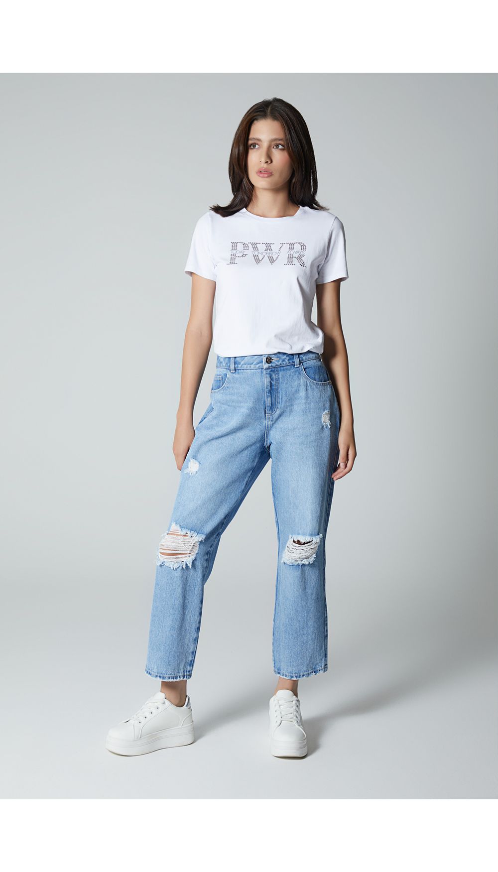 Camiseta mujer con apliques
