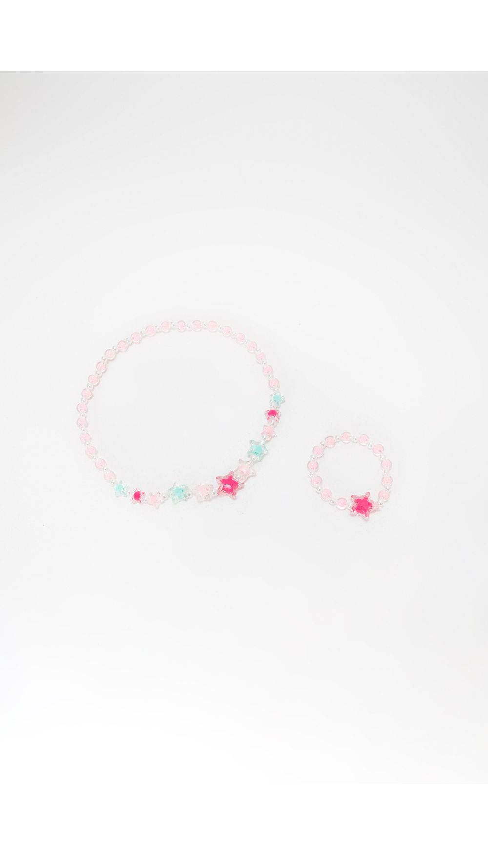 Set collar y pulsera en forma de estrell