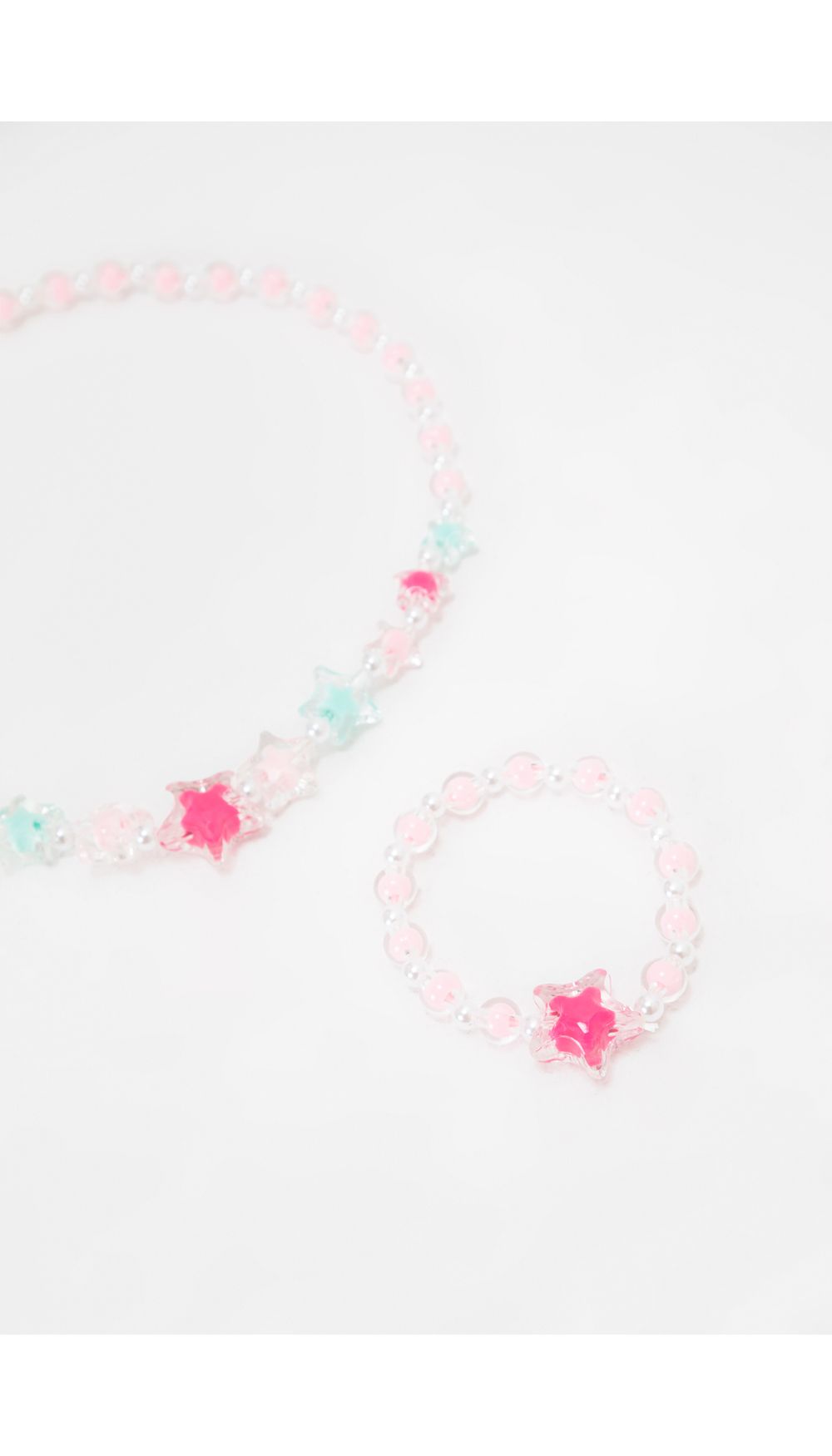 Set collar y pulsera en forma de estrell