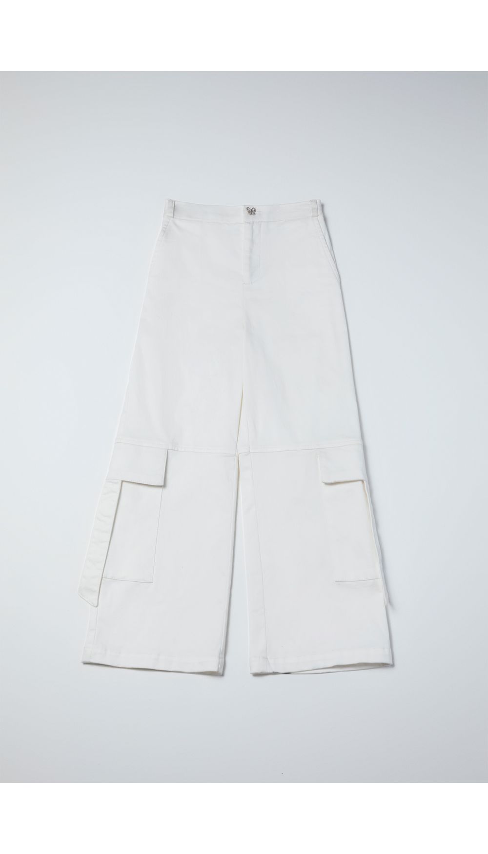 Pantalon palazo para niña tiro alto