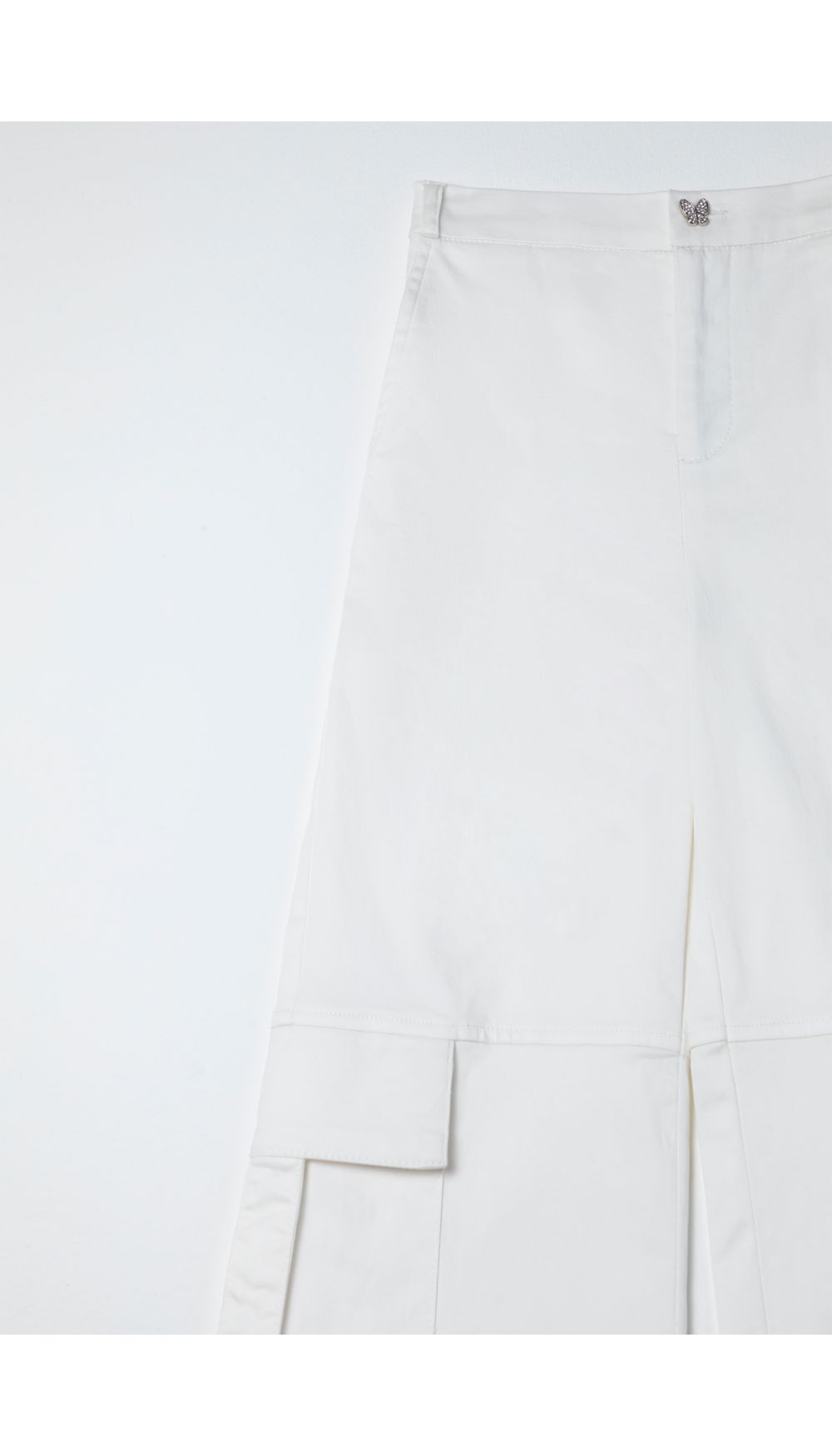 Pantalon palazo para niña tiro alto