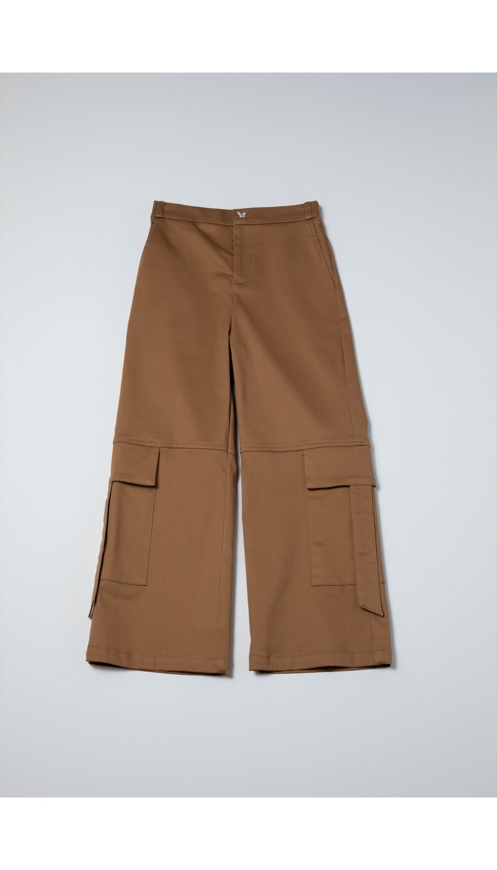 Pantalon palazo para niña tiro alto