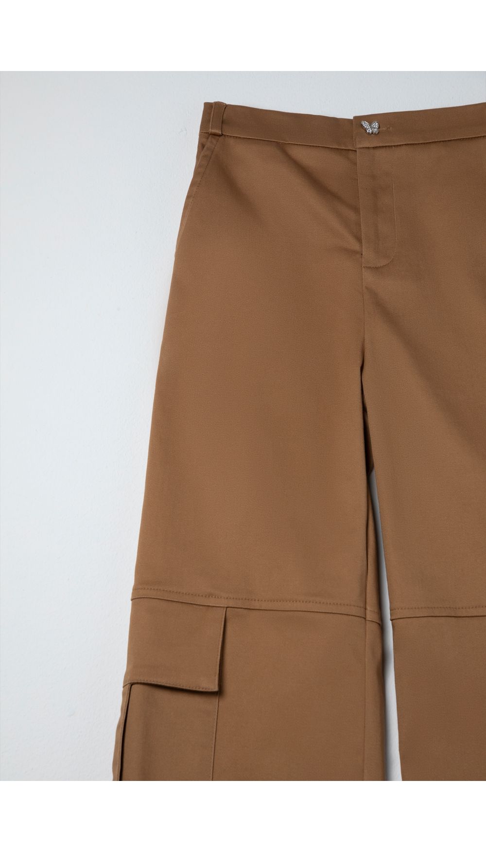 Pantalon palazo para niña tiro alto