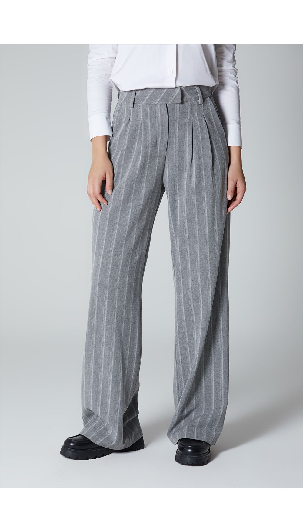 Pantalon recto para mujer tiro alto