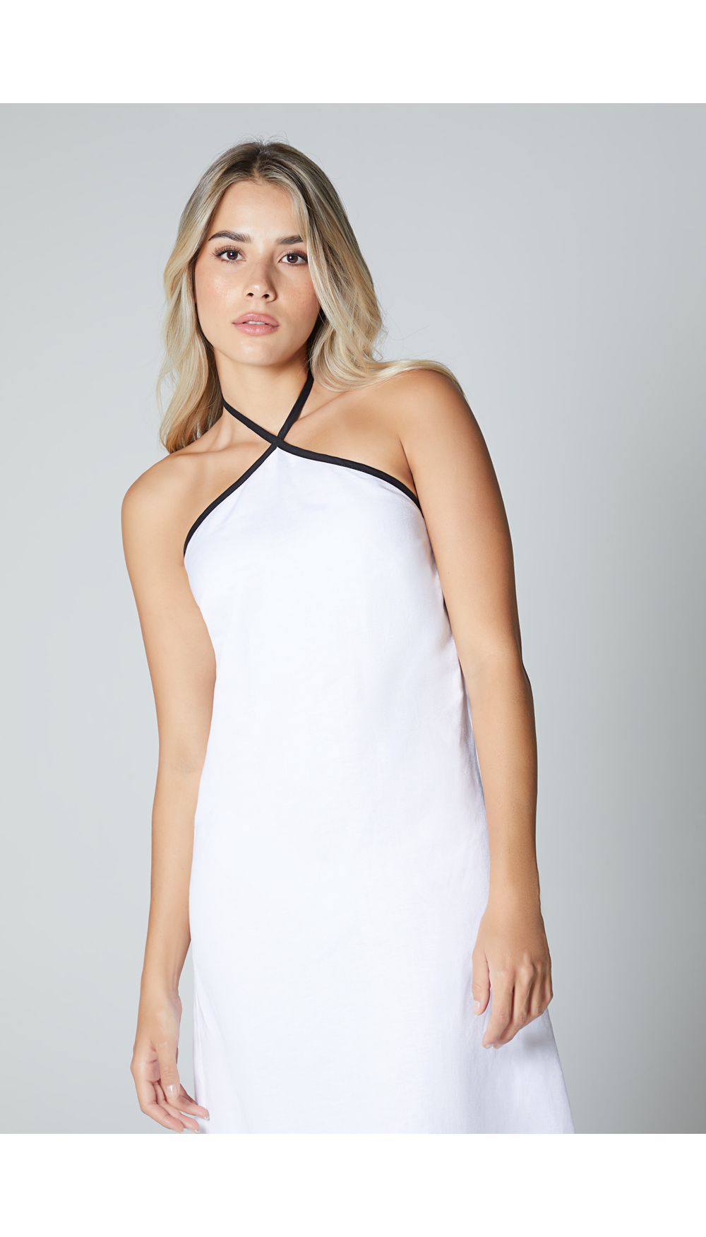 Vestido midi para mujer estilo halter