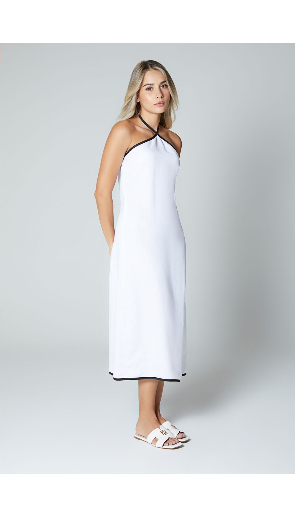 Vestido midi para mujer estilo halter