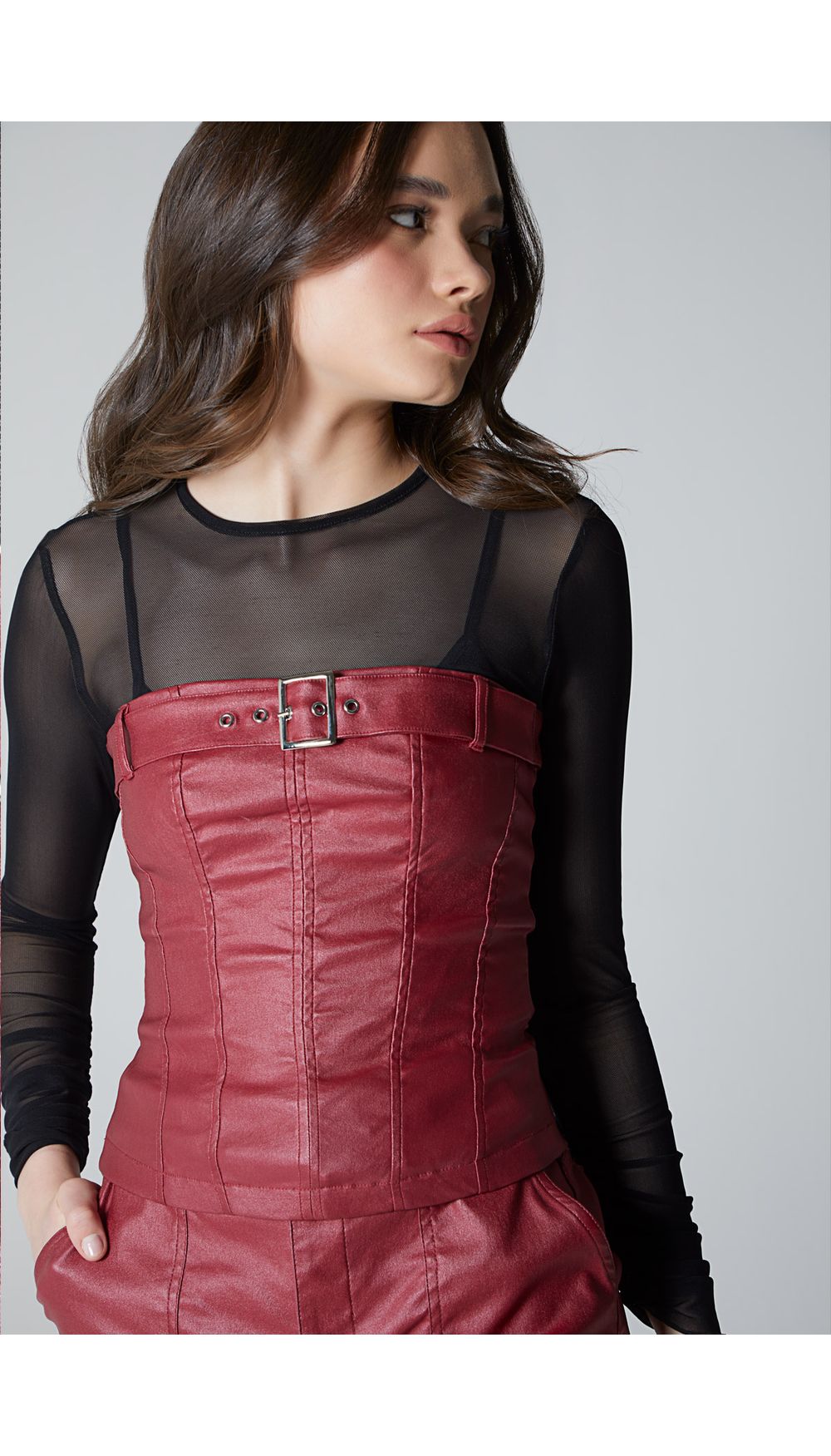 Blusa corset para mujer strapless
