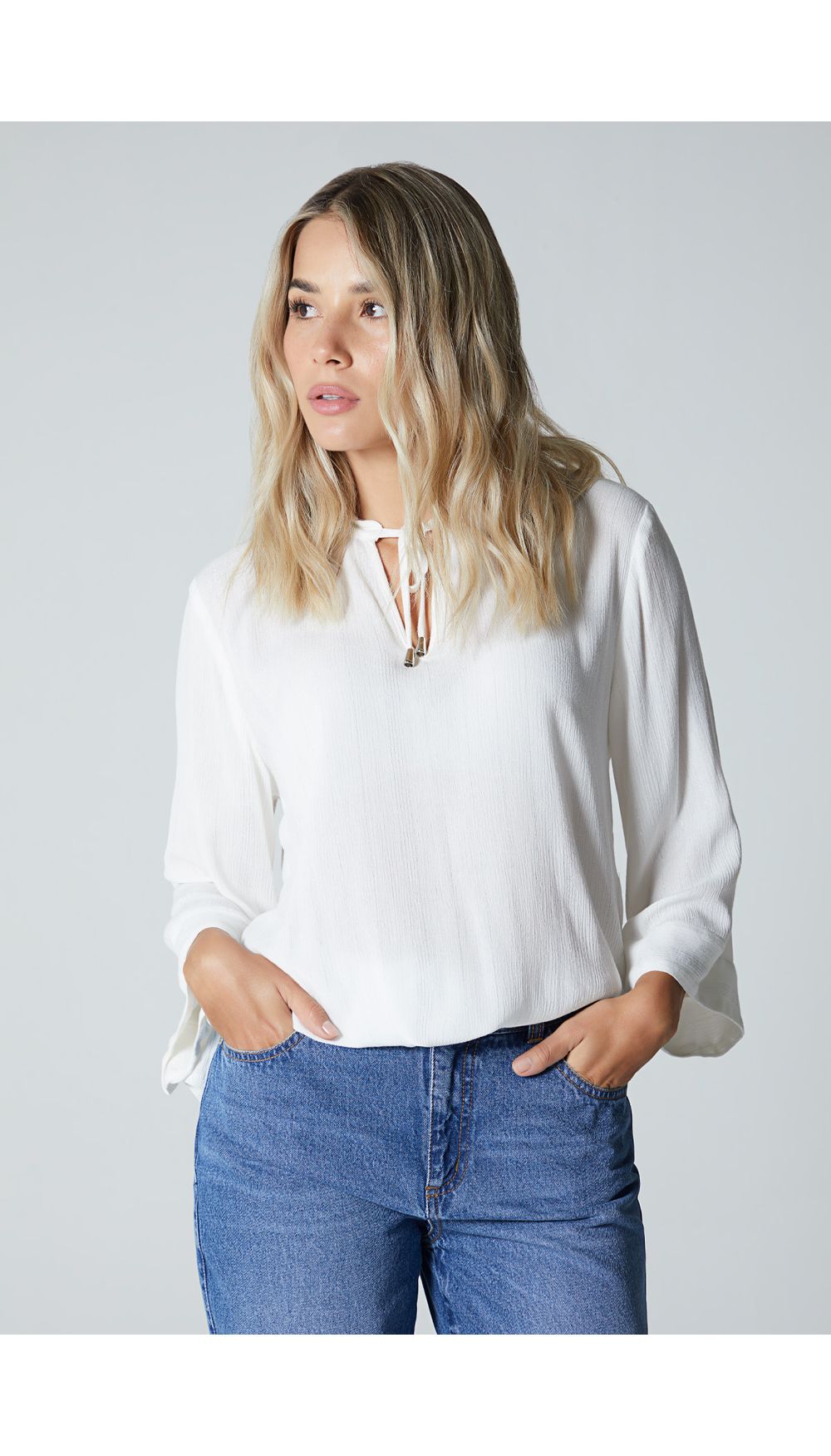 Blusa para mujer manga tres cuartos