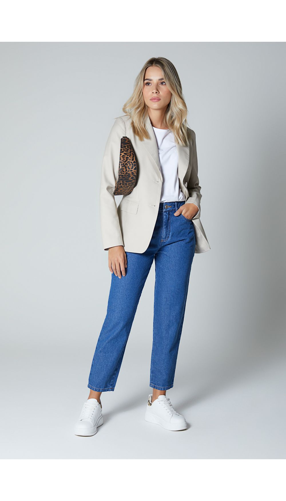 Blazer manga larga oversize para mujer