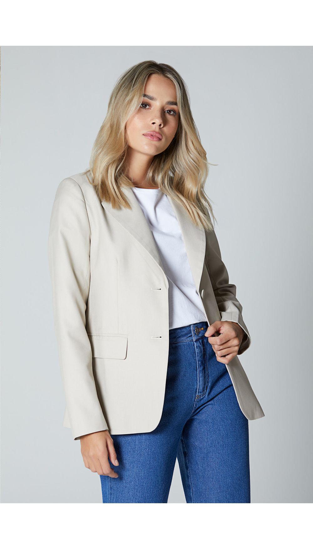 Blazer manga larga oversize para mujer
