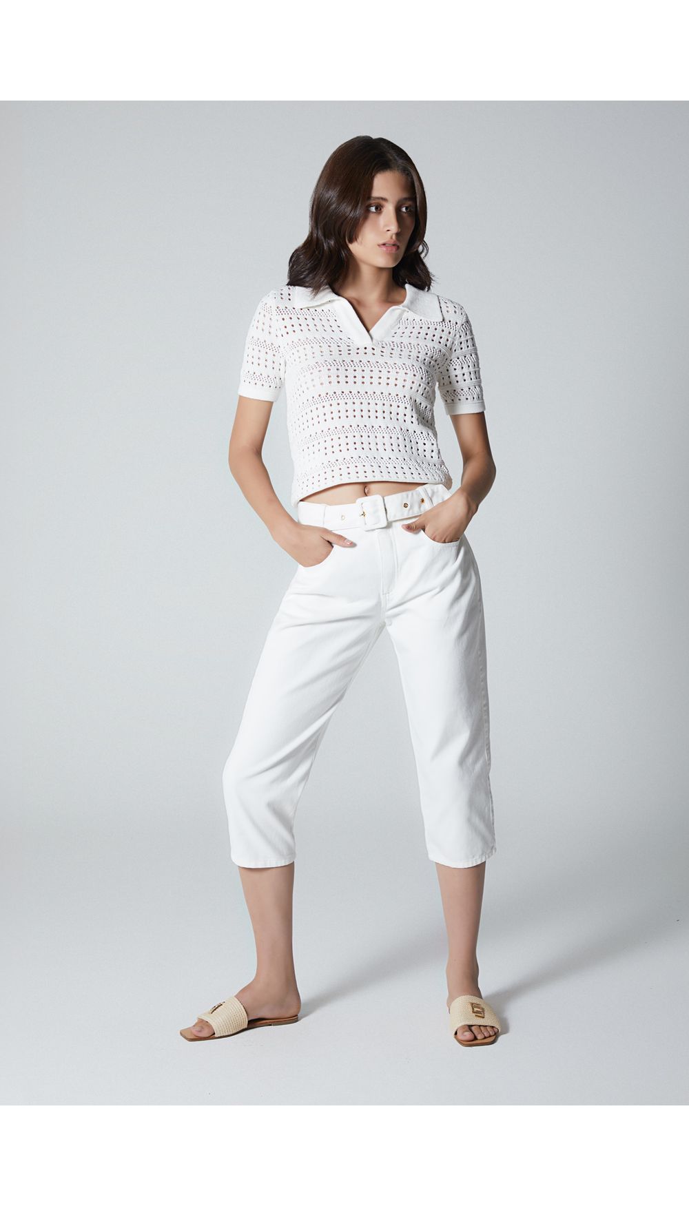 Jean  para mujer  tiro medio capri