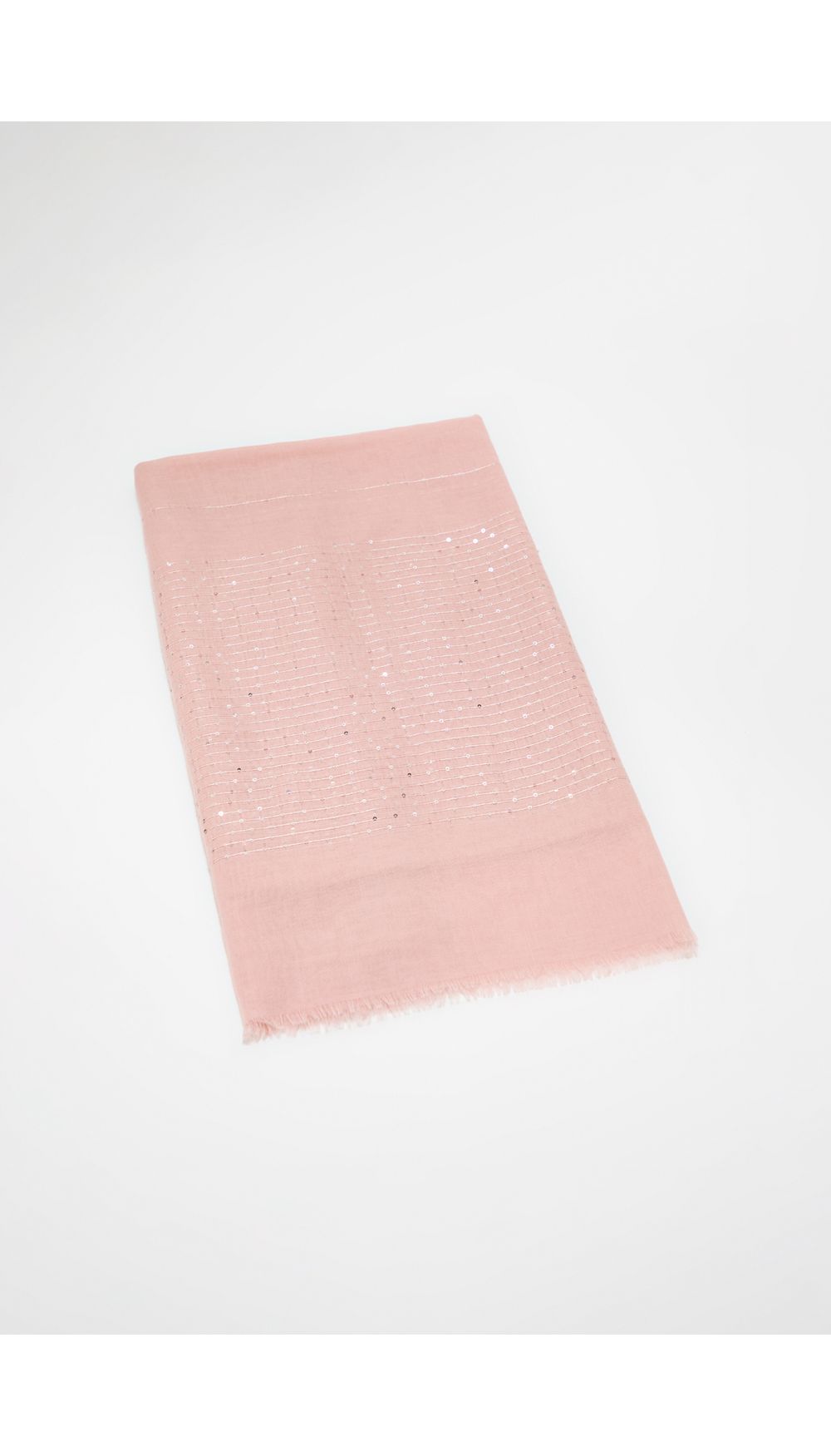 Pashmina con dobladillo rustico