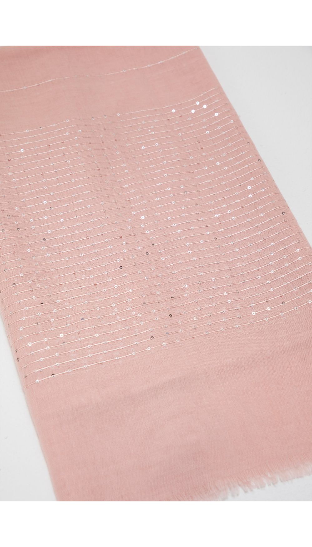 Pashmina con dobladillo rustico