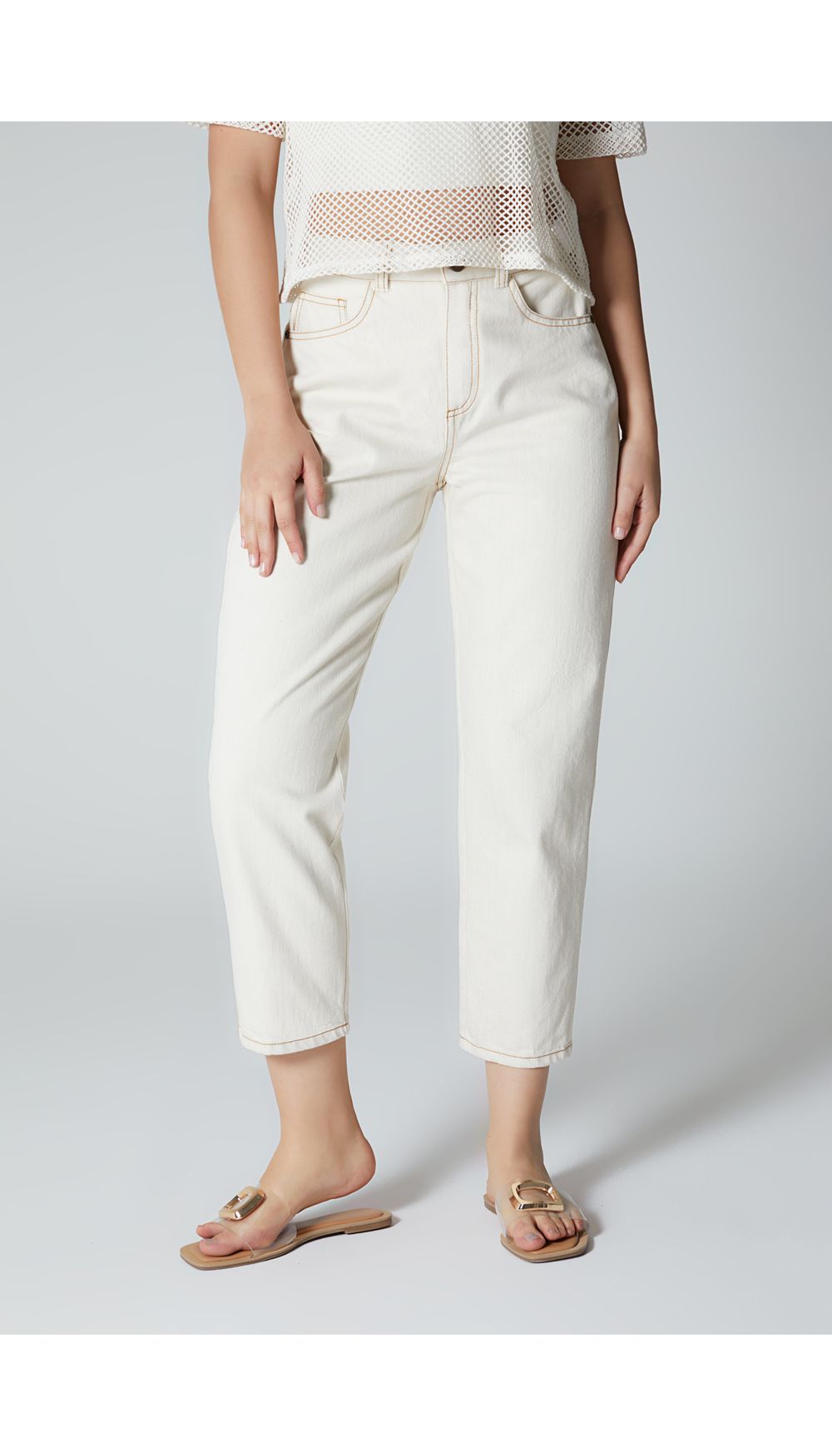 Jean  para mujer  tiro  alto  mom fit  c