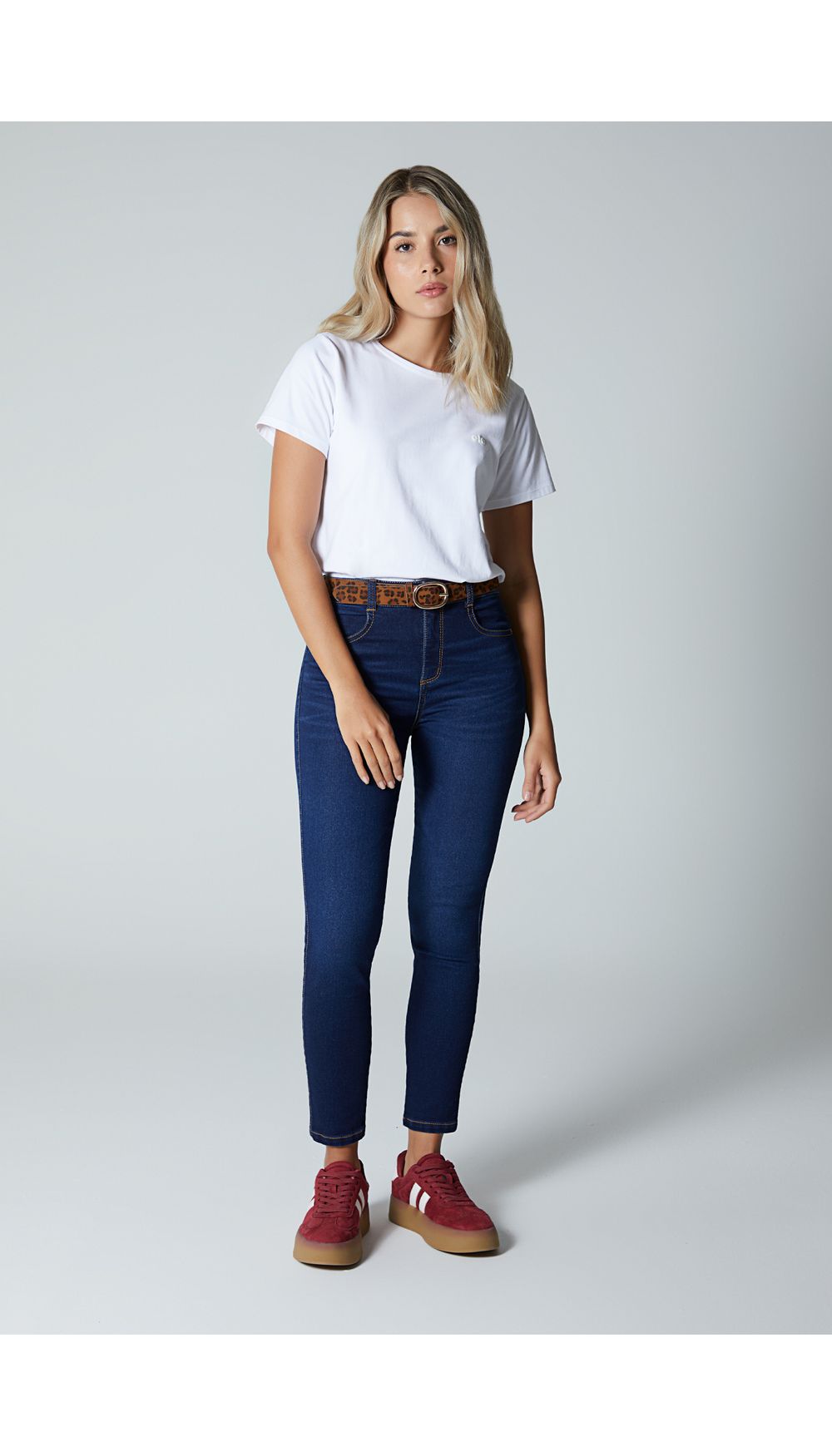 Jean para mujer tiro medio skinny con co