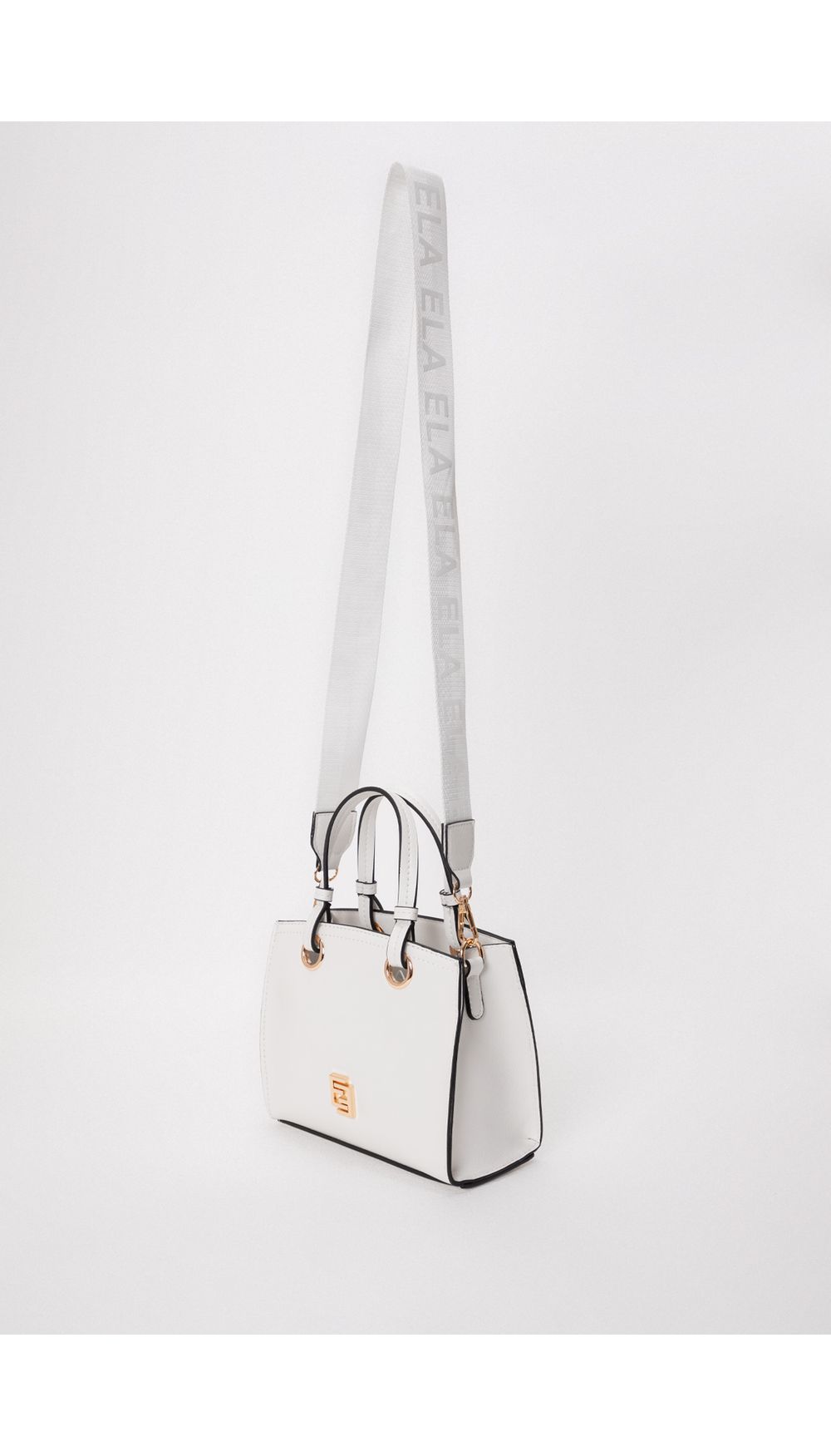 Bolso de mano con strap y herraje en fro