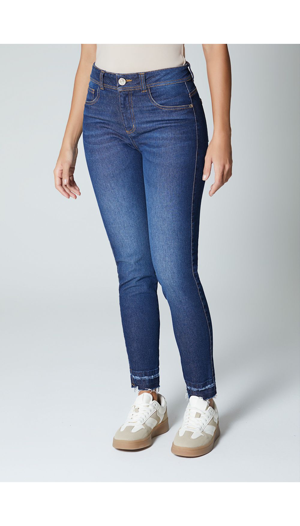 Jean para mujer tiro medio skinny