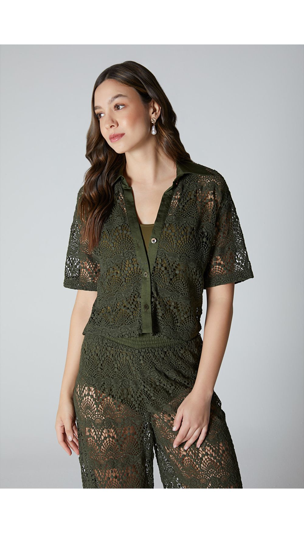 Conjunto blusa manga corta y pantalon pa